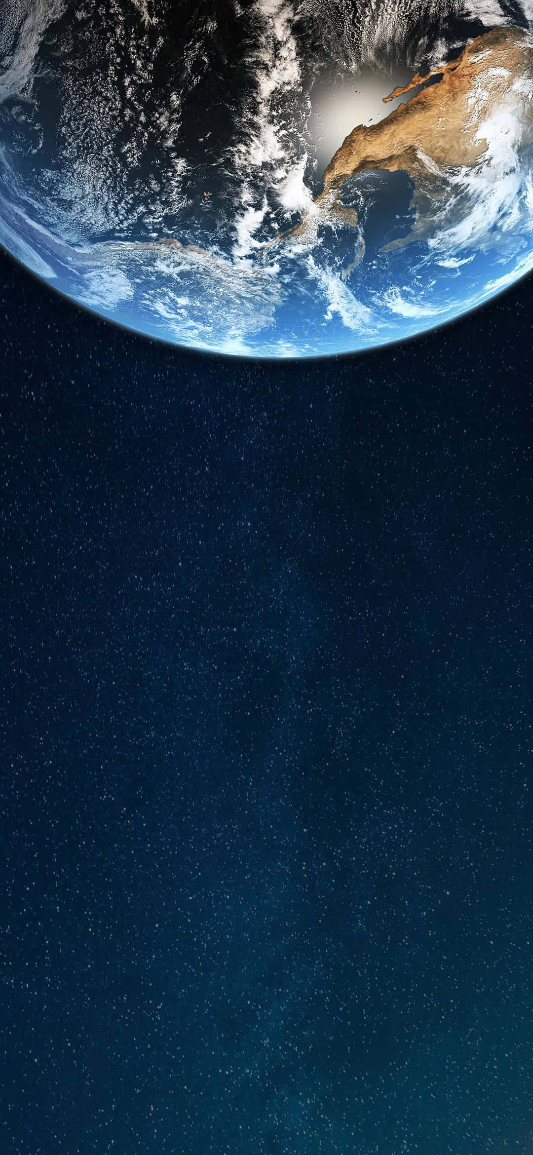 1080x2340 4K Half Earth Space Background Picha ya Ukuta