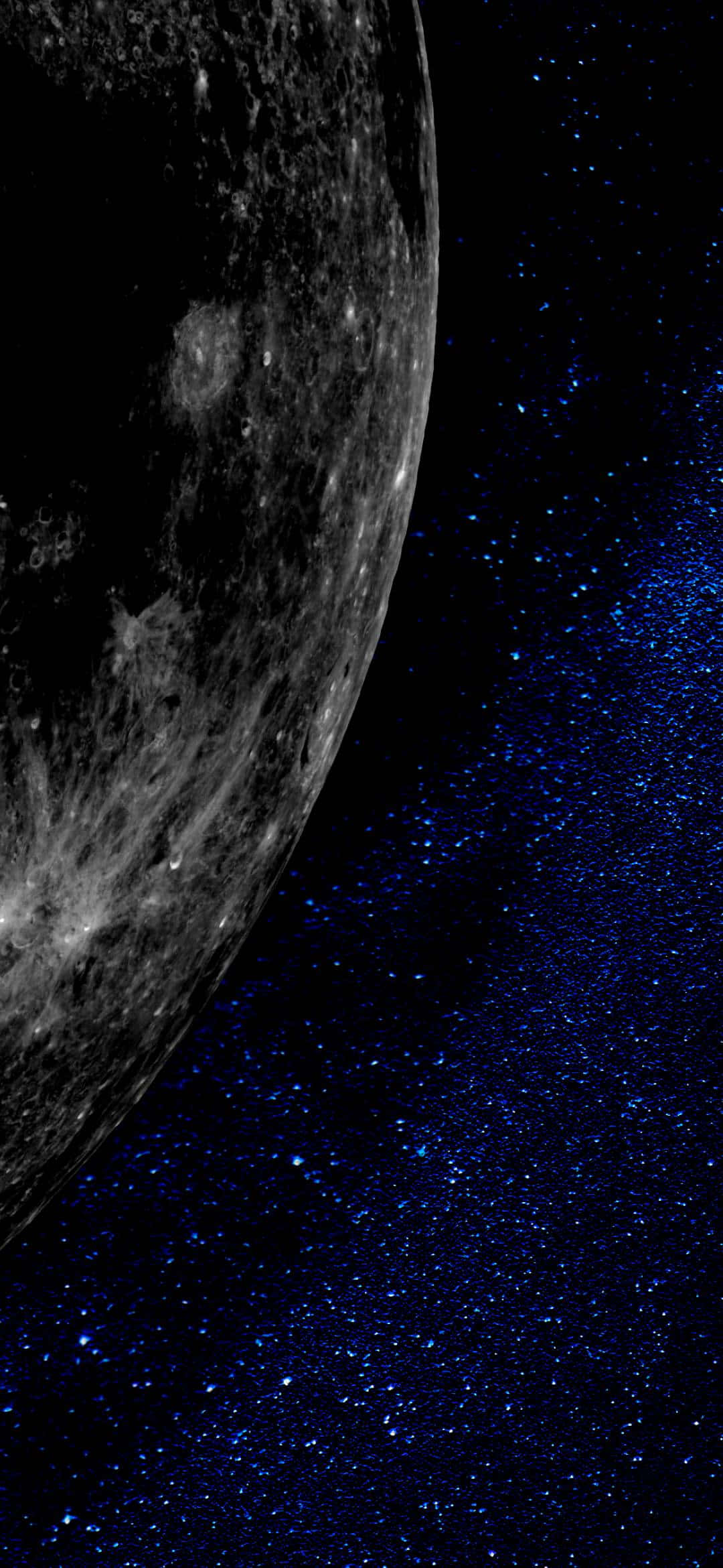 1080x2340 4K Moon Close Up Digital Art Picha ya Ukuta
