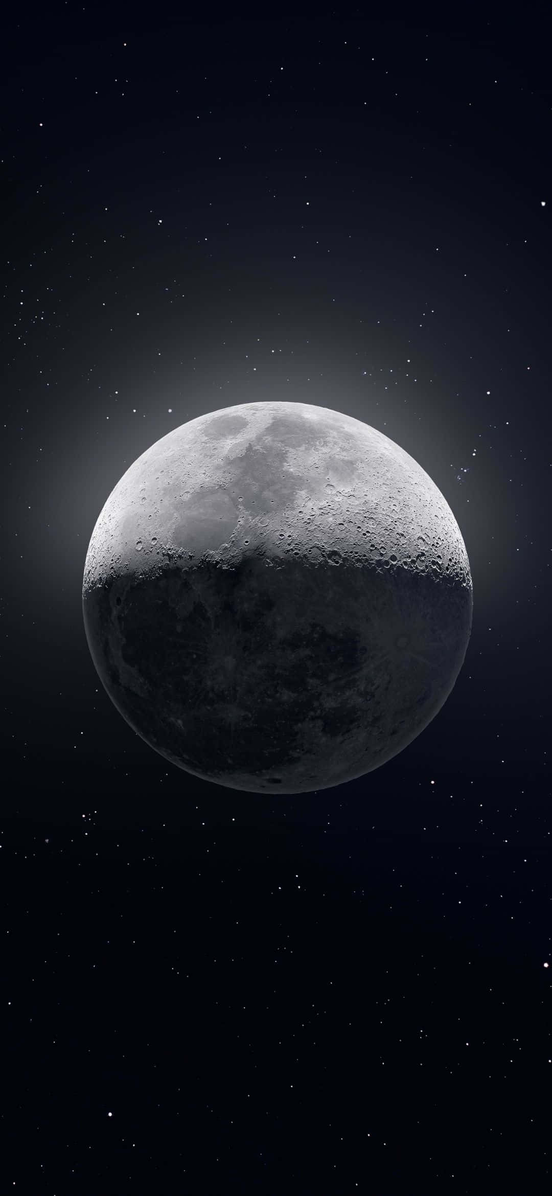 1080x2340 4K Dark Moon Crescent Digital Art Picha ya Ukuta