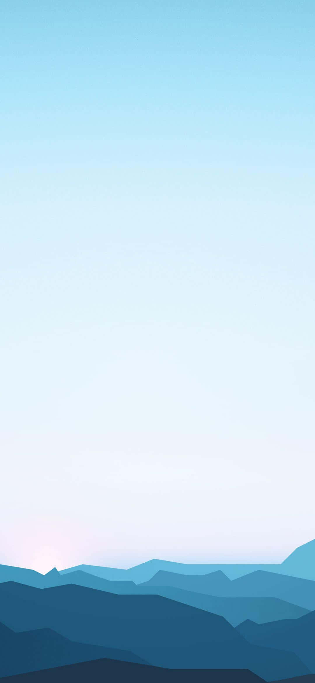 1080x2340 4K Minimal Mountain Geometric Art Picha ya Ukuta