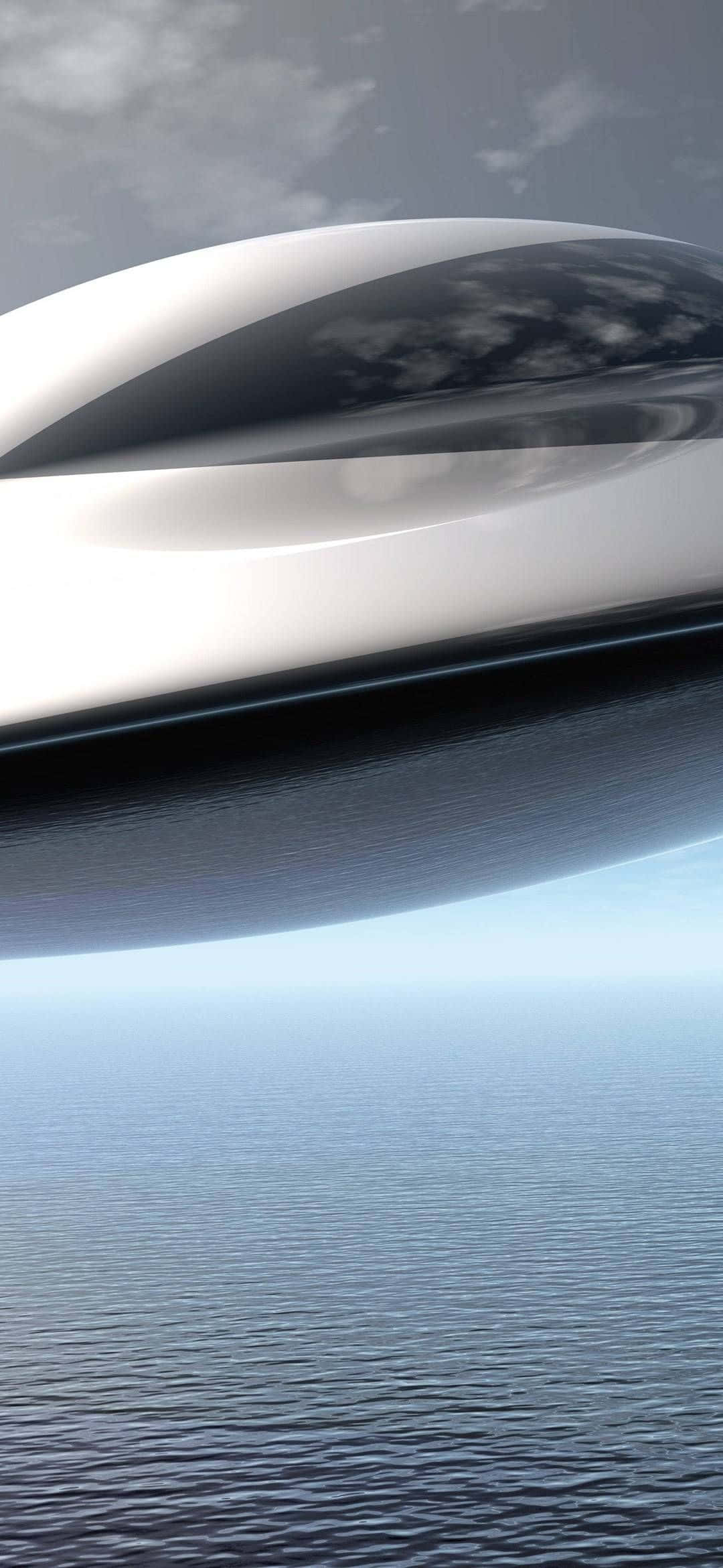 1080x2340 4K UFO Spaceship Close Up Digital Art Picha ya Ukuta