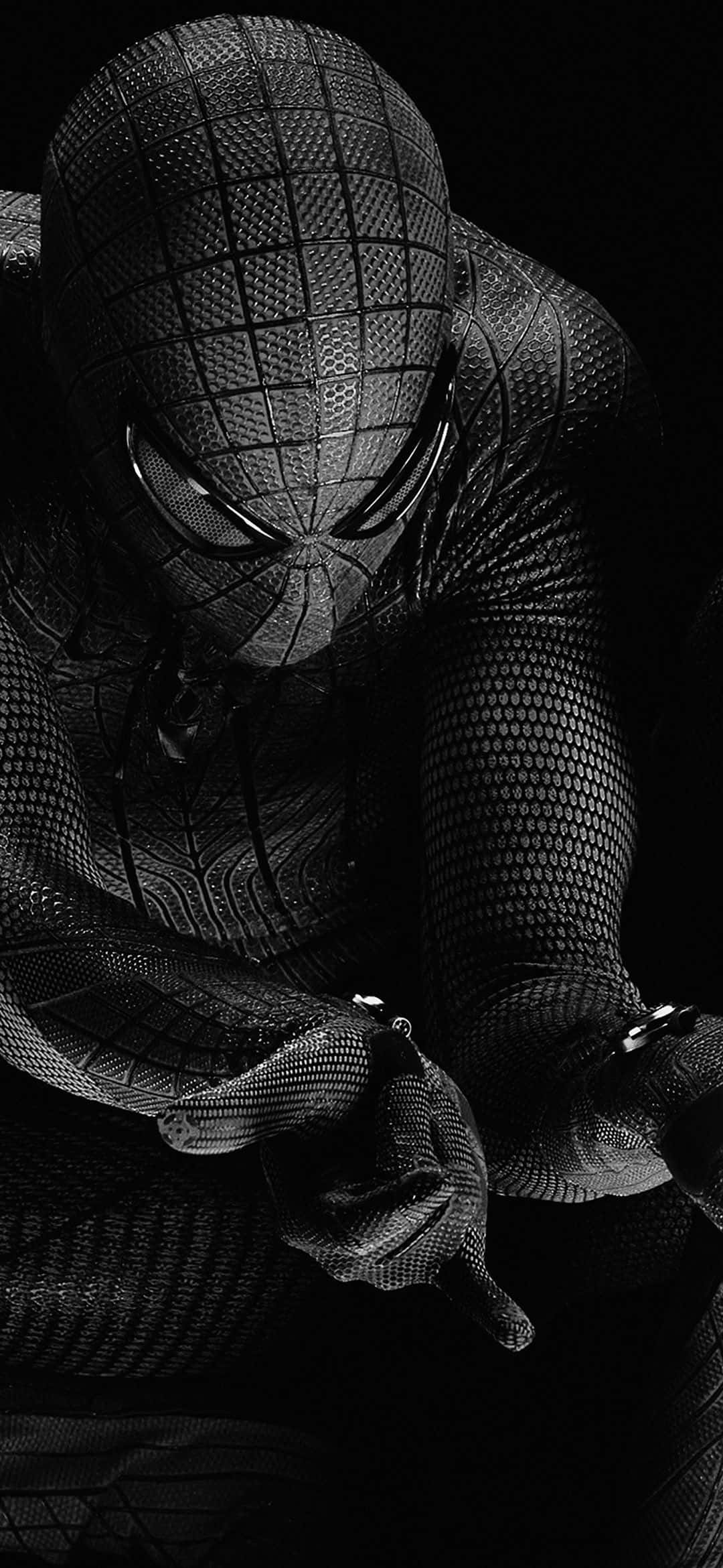 1080x2340 4K The Amazing Spider-Man Black Suit Picha ya Ukuta