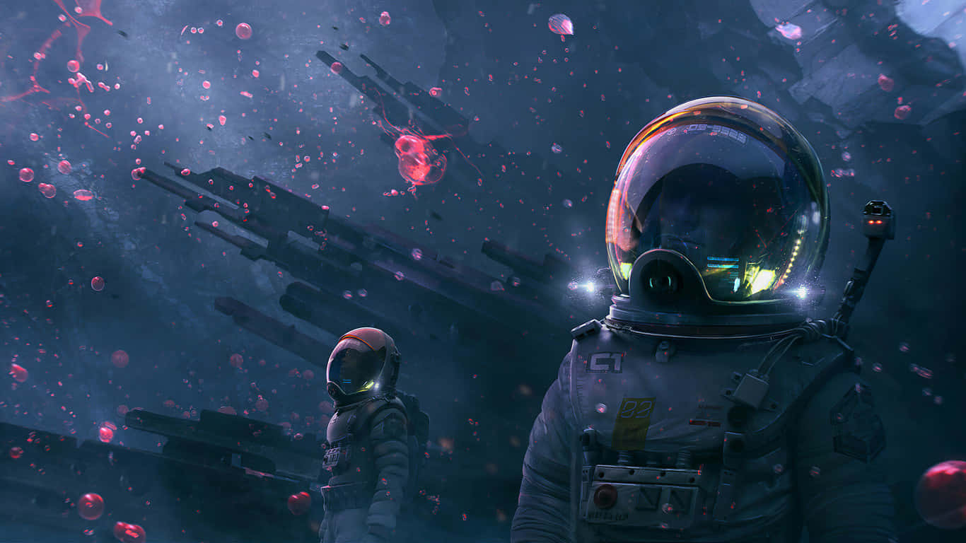1366x768 HD Desktop Wanaanga Picha ya Ukuta