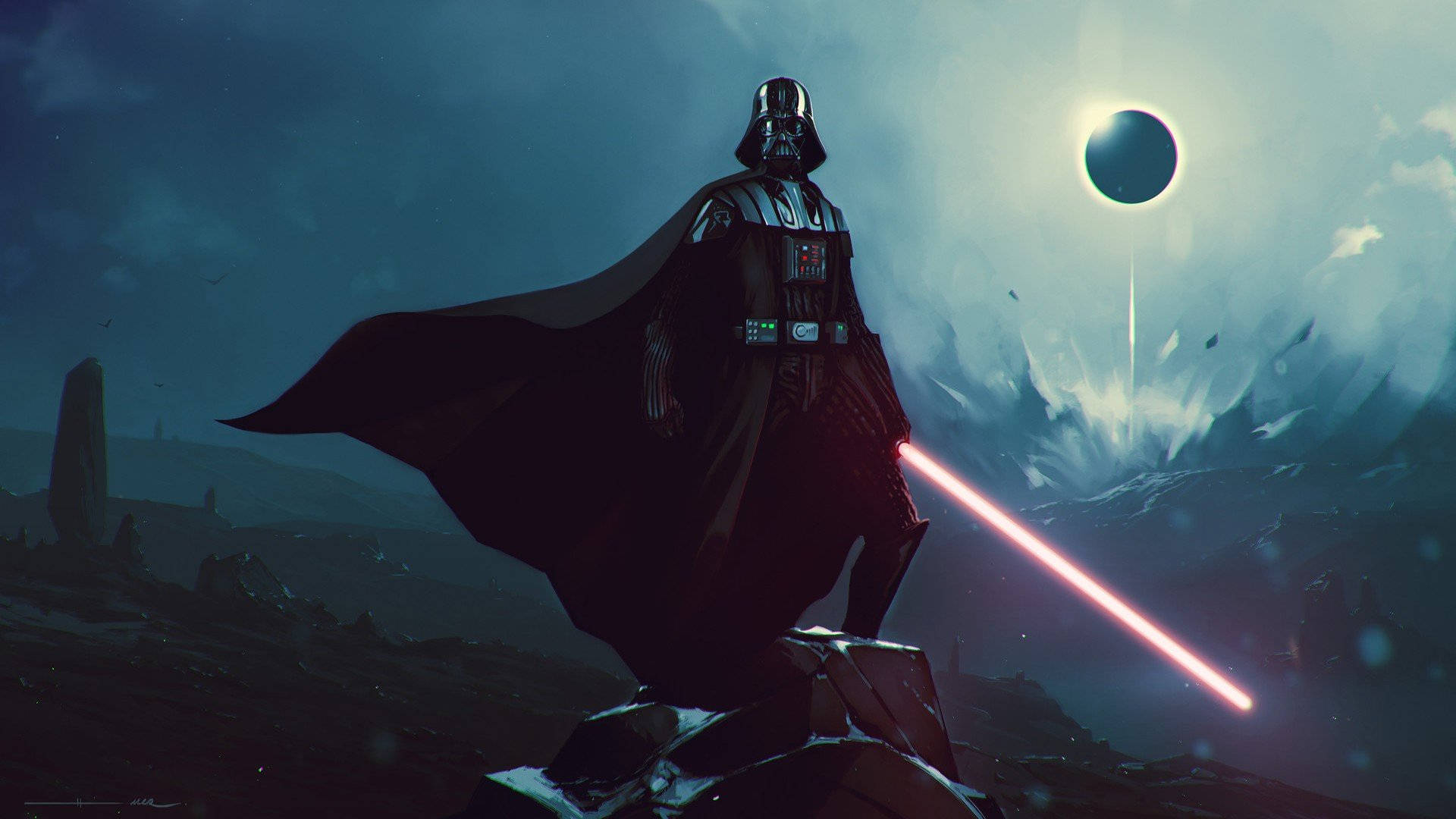 1920 X 1080 Mchezo Darth Vader Picha ya Ukuta