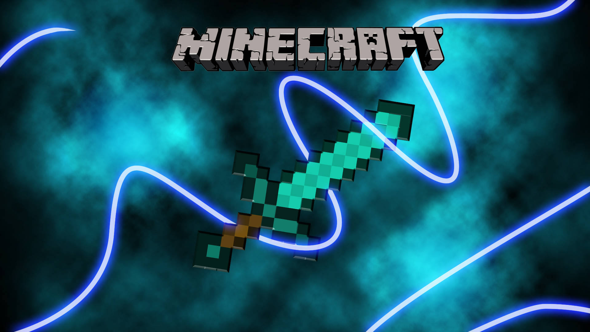 1920 X 1080 Upanga wa Minecraft wa Michezo Picha ya Ukuta