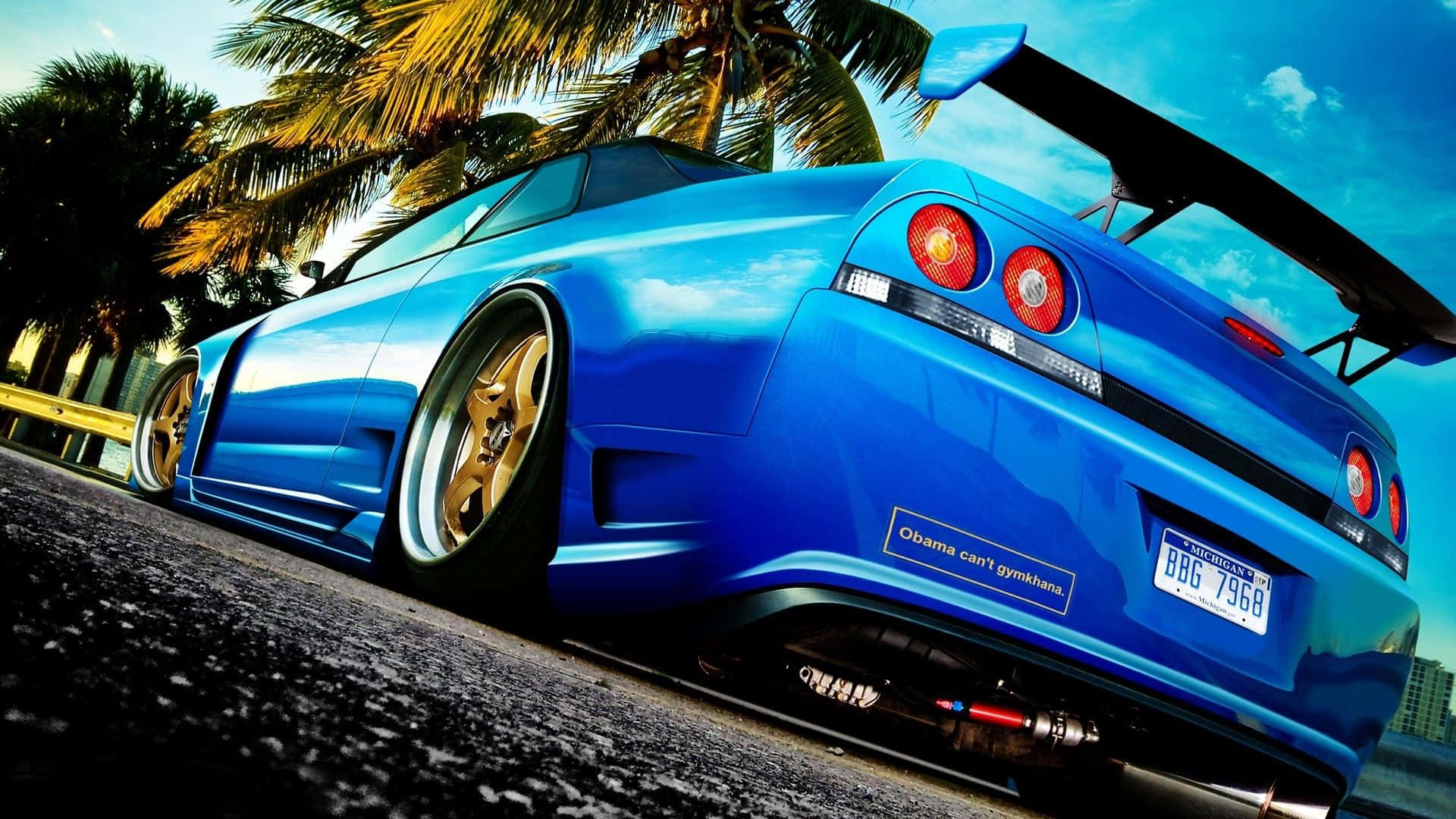 1920x1080 HD Gari Nissan Skyline Picha ya Ukuta