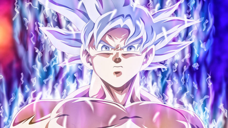3D Anime Goku Akiwa Moto 8K Picha ya Ukuta
