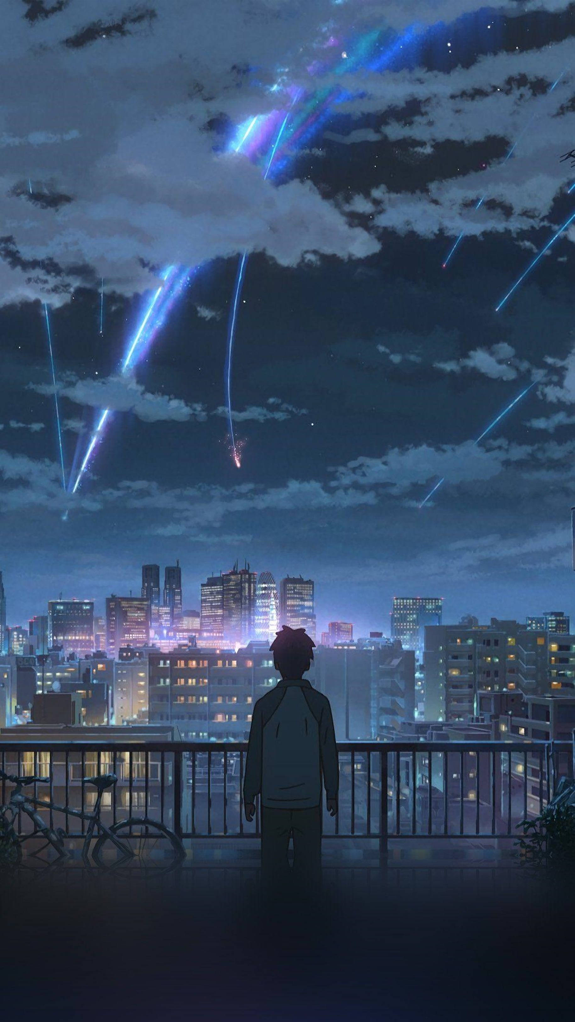 4K Anime iPhone Jina Lako Kometi Picha ya Ukuta