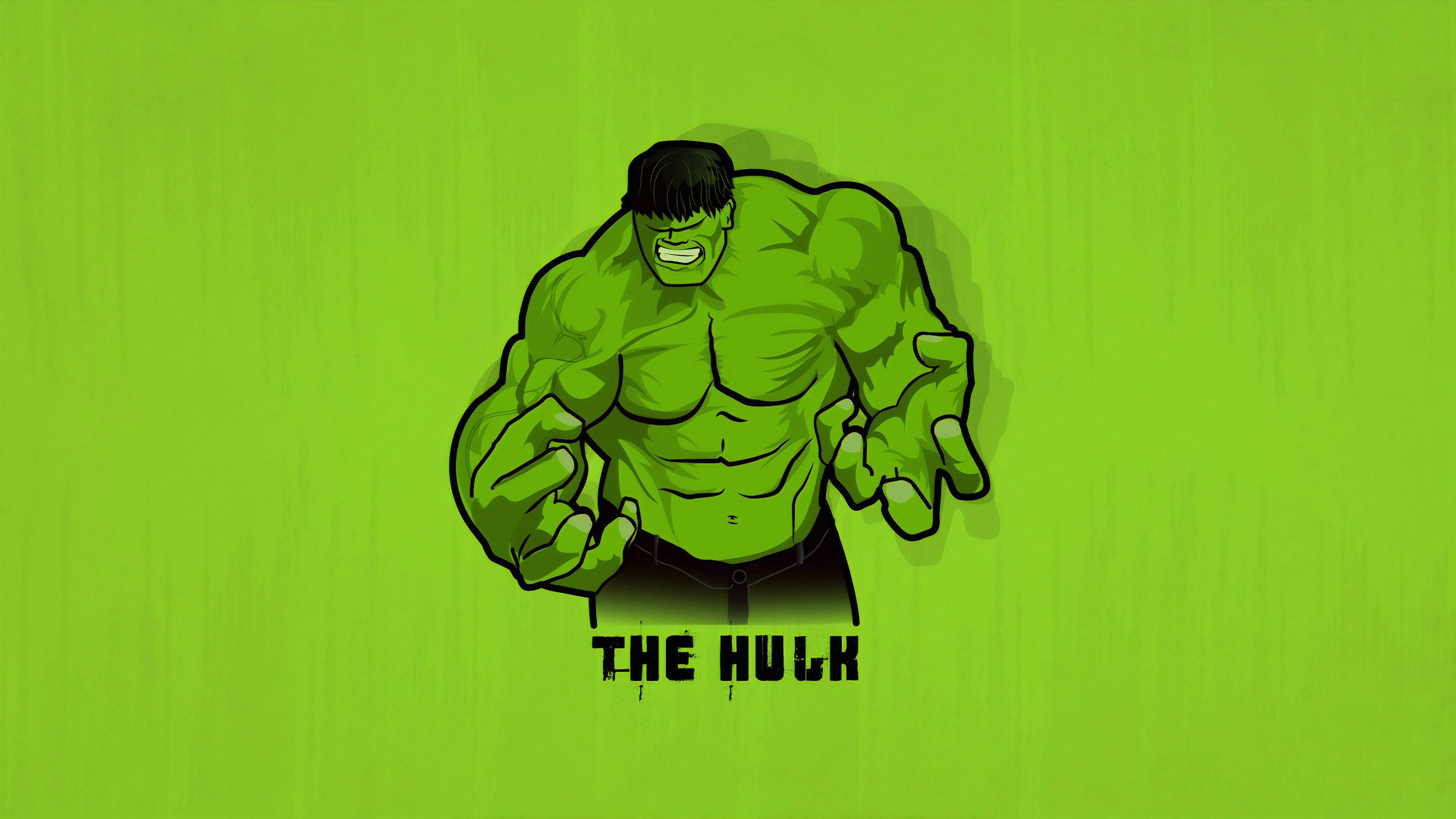 4K Hulk Smash Minimali Picha ya Ukuta