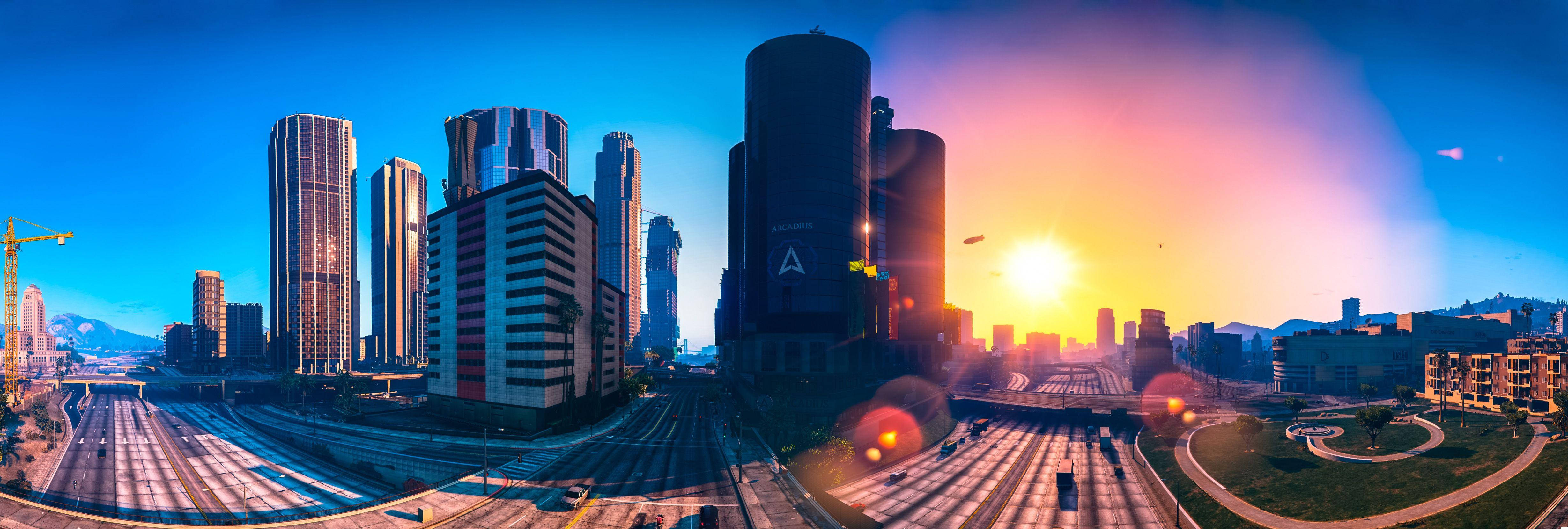 4K Majengo ya Los Santos GTA 5 Picha ya Ukuta