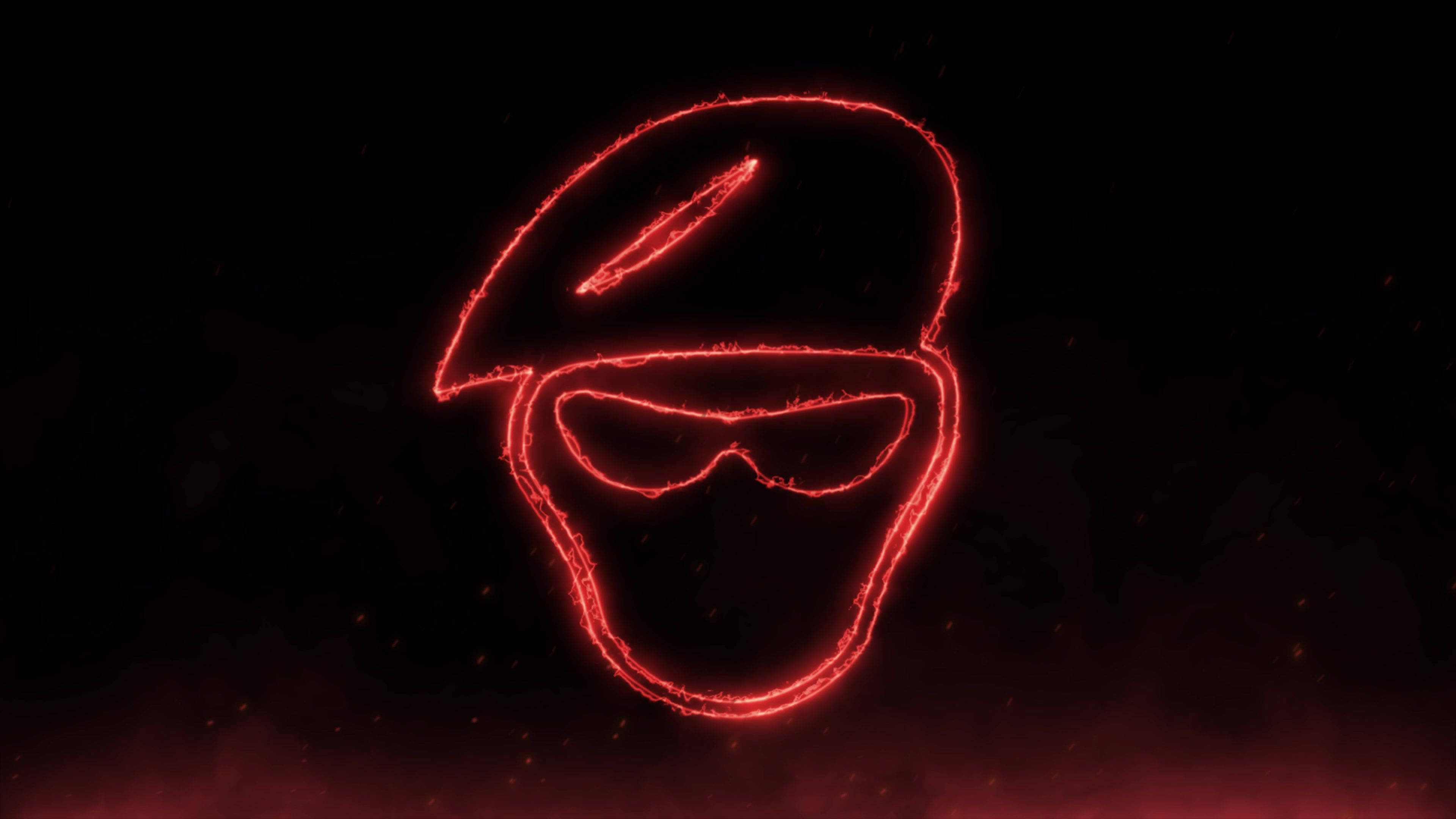 4K Sogeza Shadman Nyekundu Neon Picha ya Ukuta