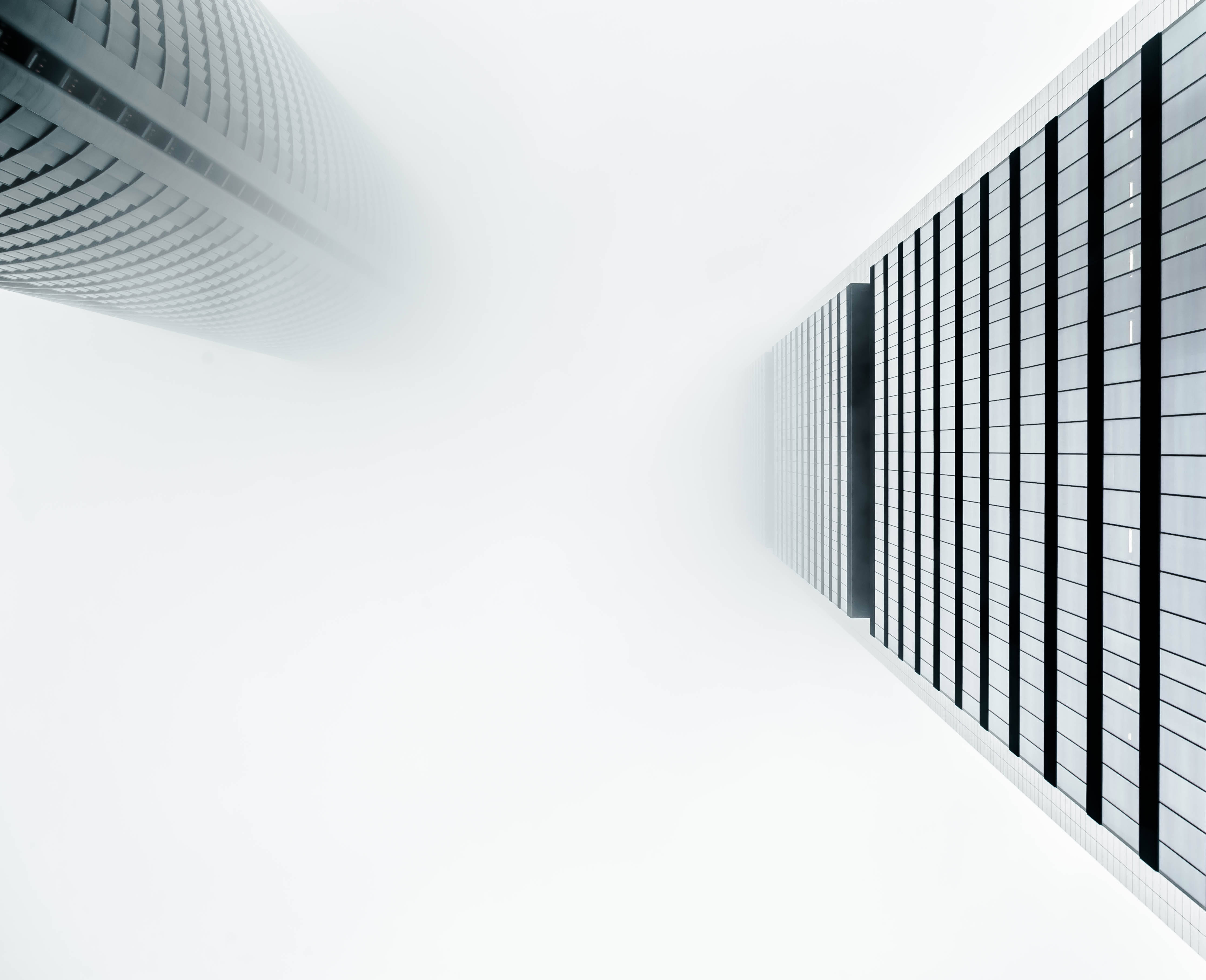 4K White Two Skyscrapers Picha ya Ukuta