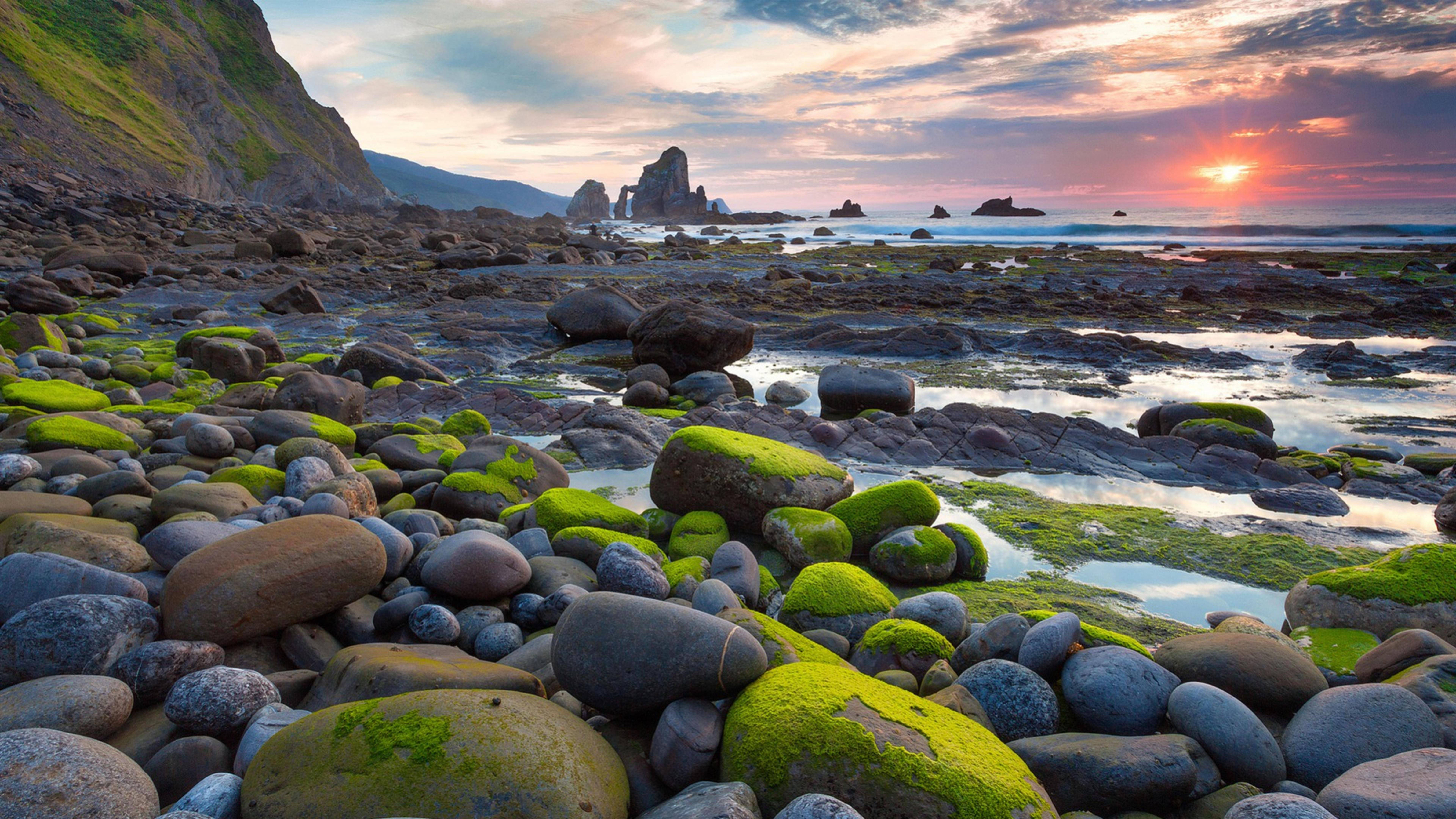 8K 7680x4320 Ultra HD Resolution Desktop Beach Picha ya Ukuta