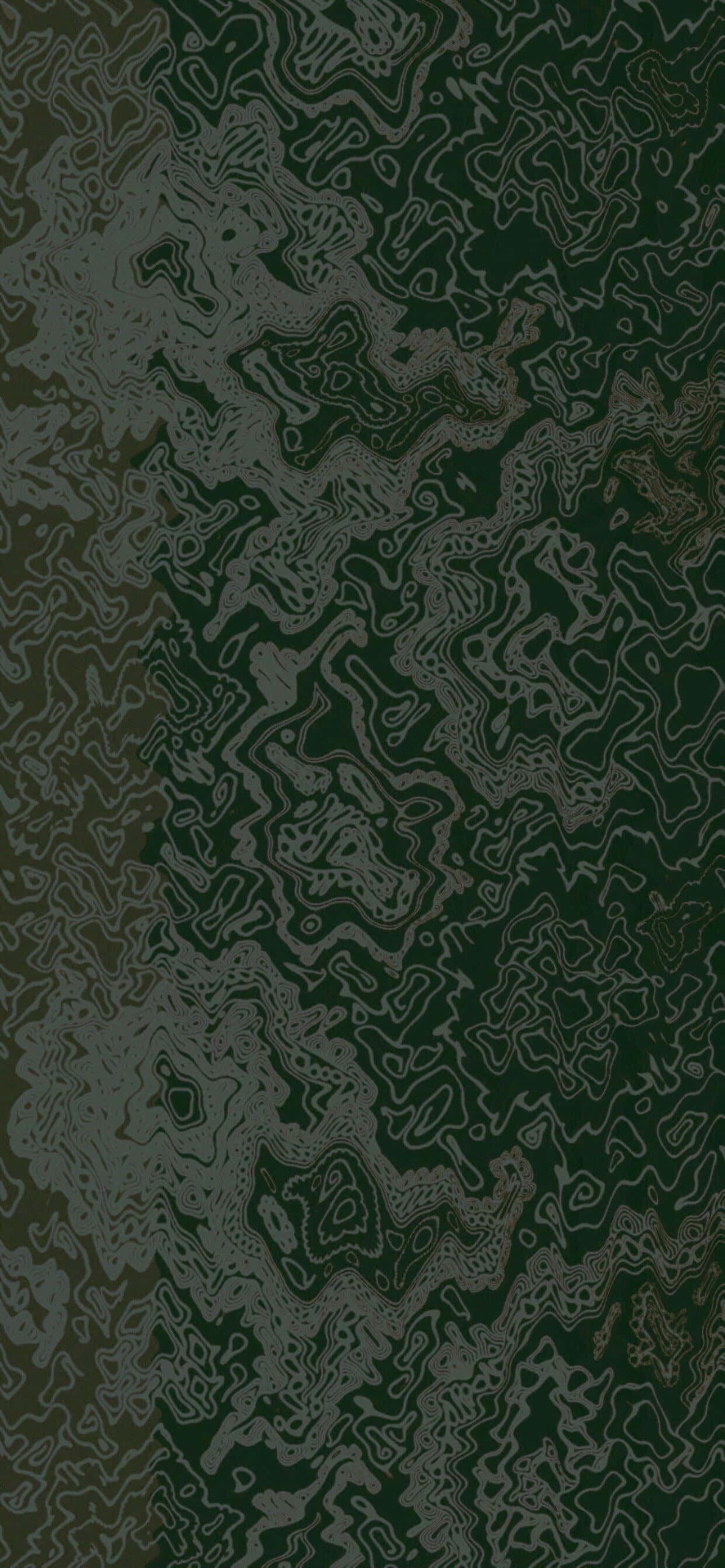 a black and green wallpaper with swirls Picha ya Ukuta