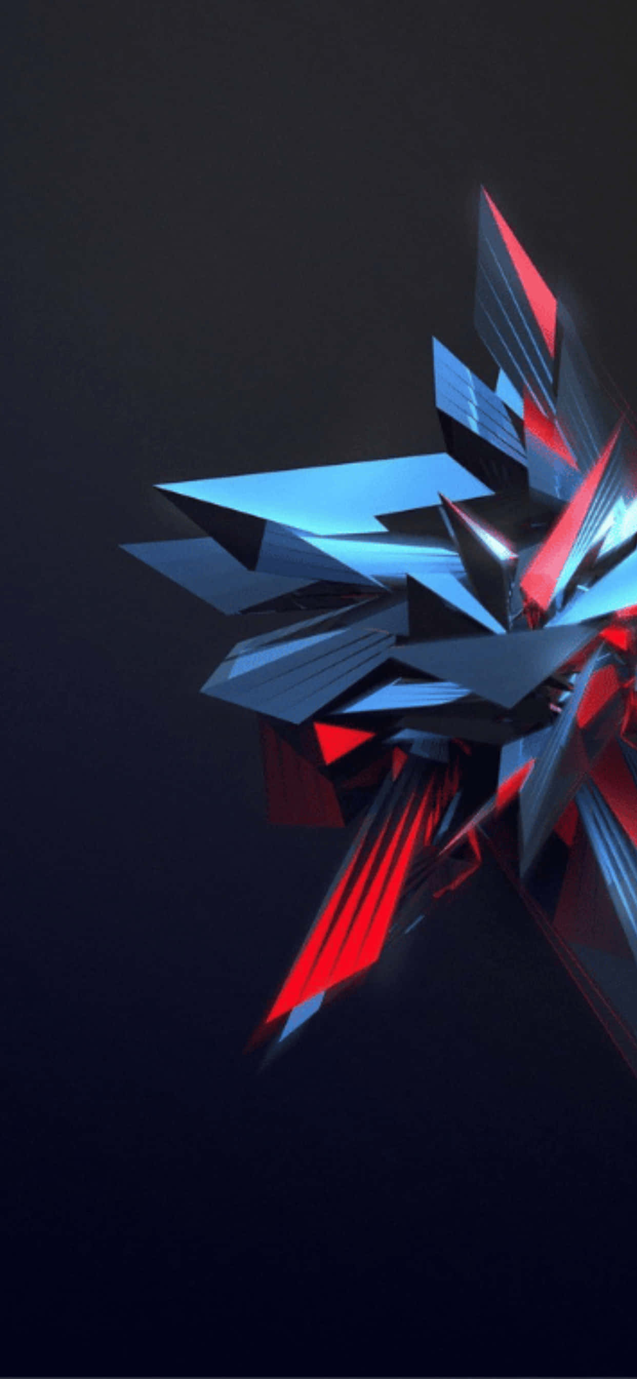 a blue and red abstract design on a black background Picha ya Ukuta