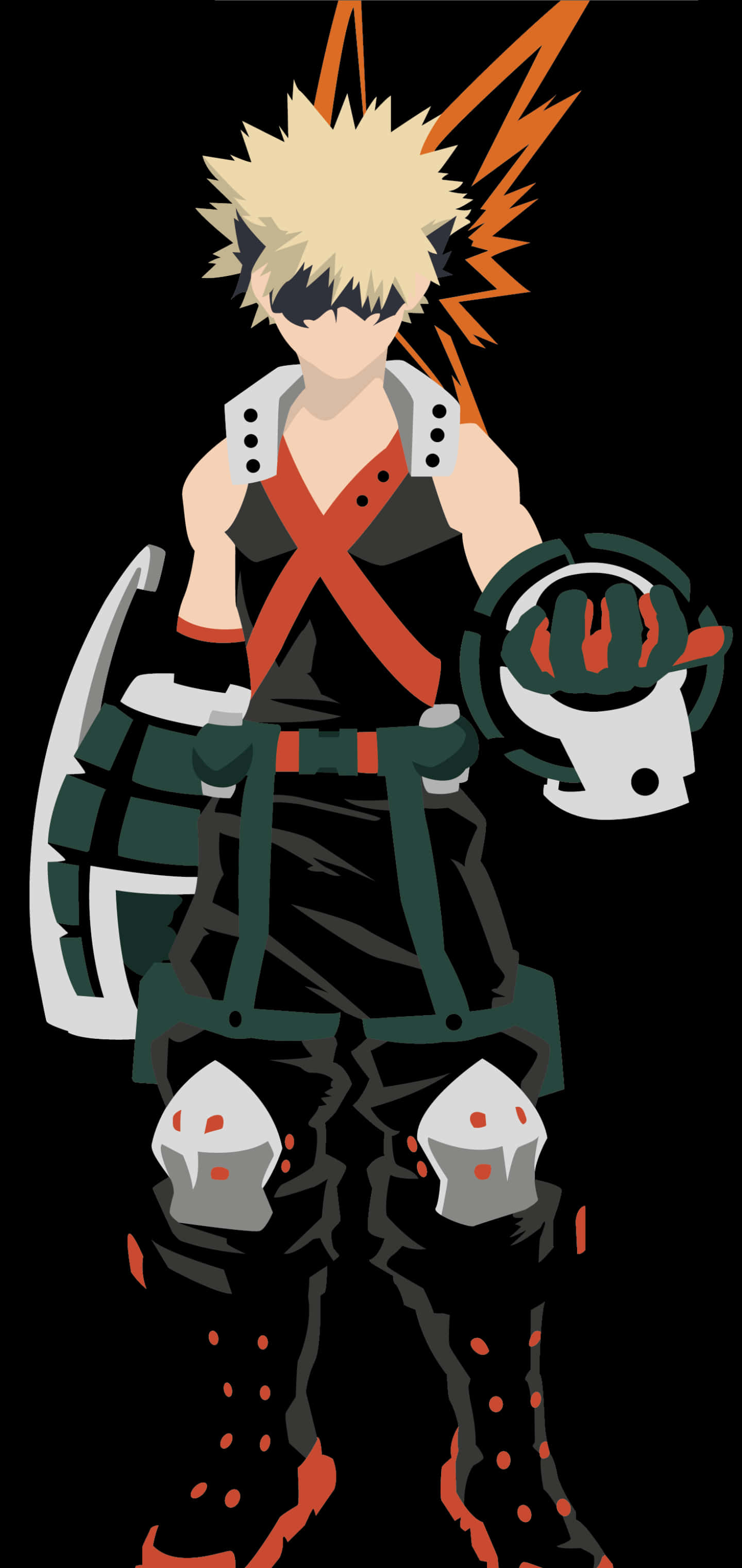 a character from the anime, with a sword and a helmet Picha ya Ukuta