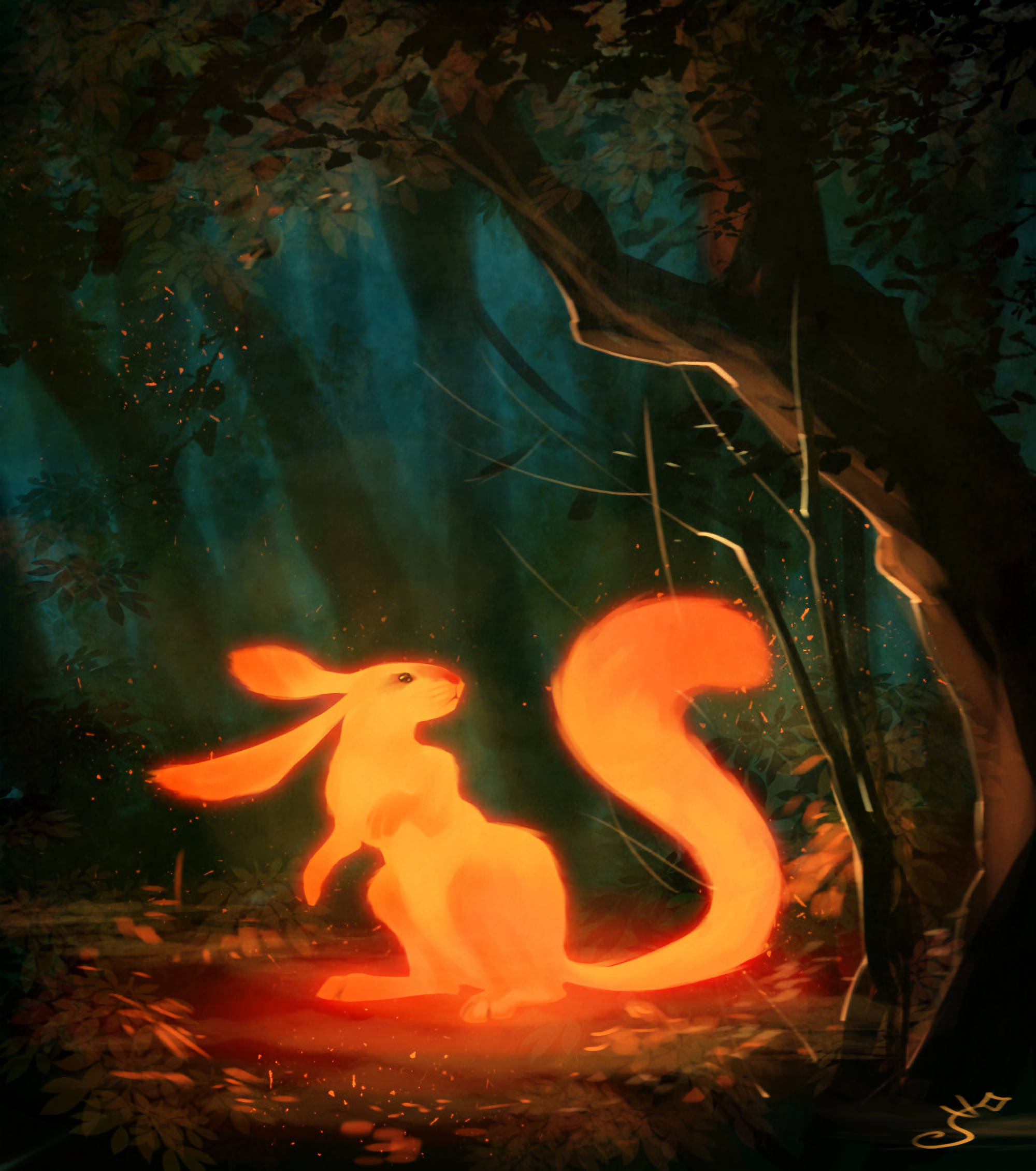 A cheerful squirrel basks in the glow of a bright sun. Picha ya Ukuta