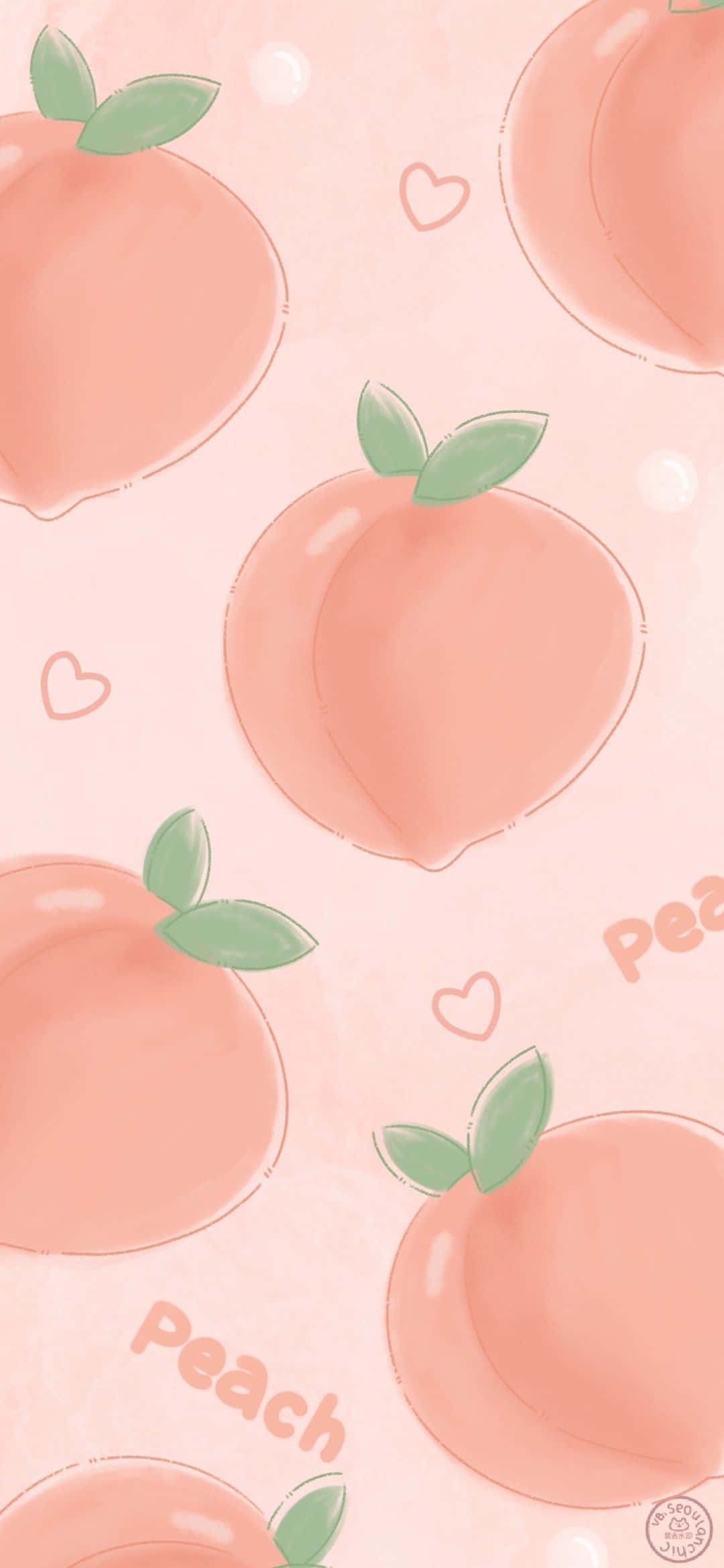 A cute peach sitting in a bowl of pink flower petals Picha ya Ukuta