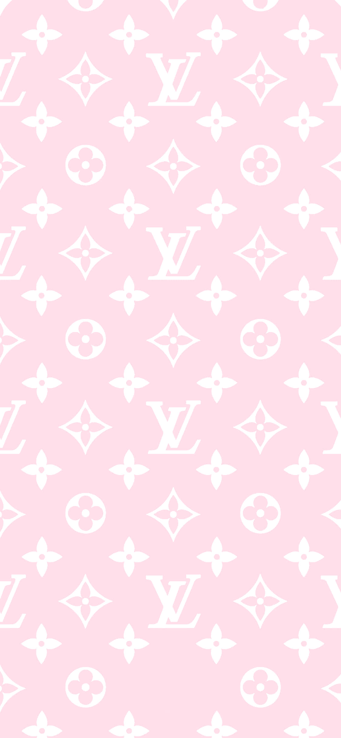 a pink and white louis vuitton pattern Picha ya Ukuta