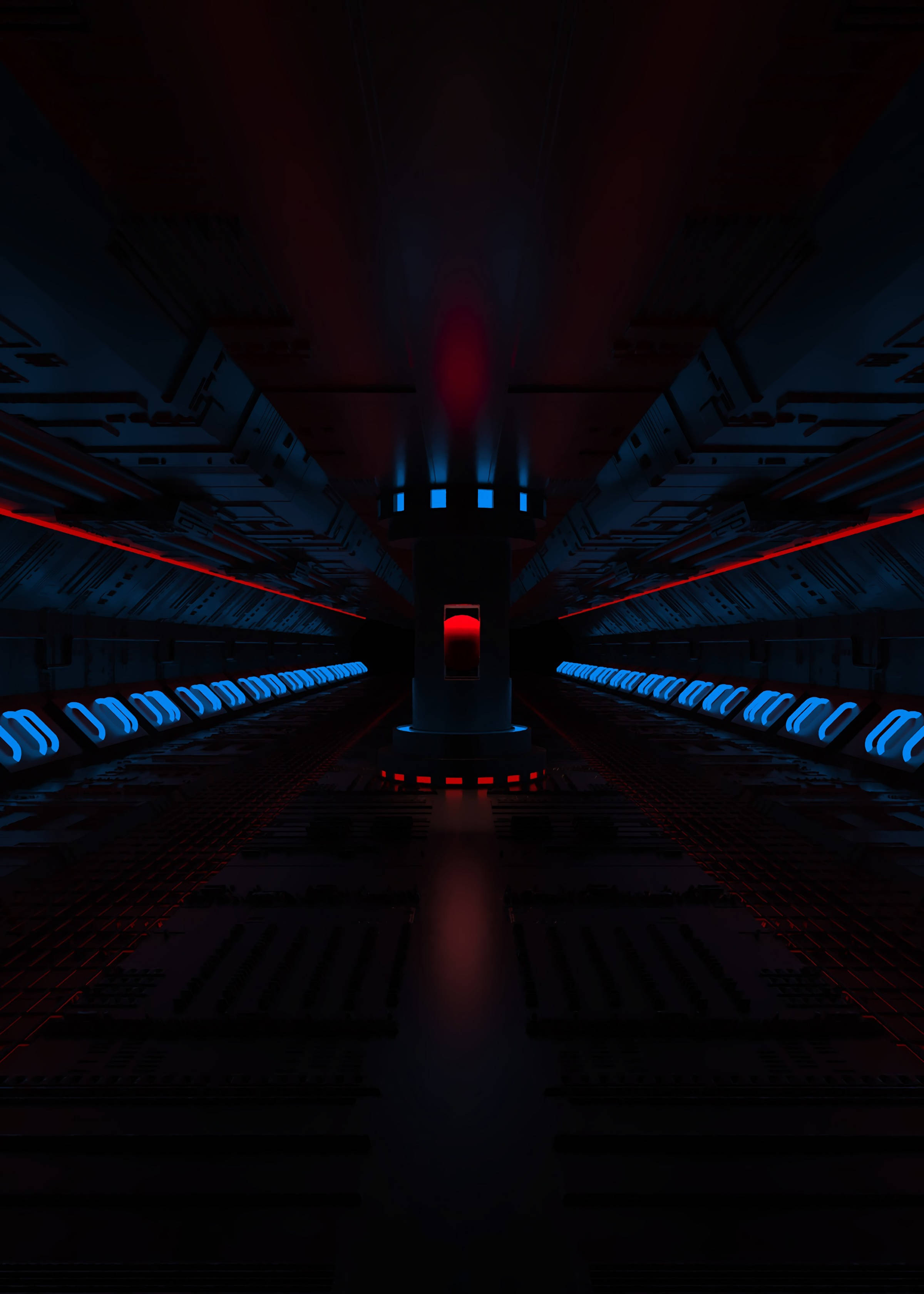 Abstract Futuristic Light Blue Lights - Design ya Uniquely Mesmerizing Picha ya Ukuta