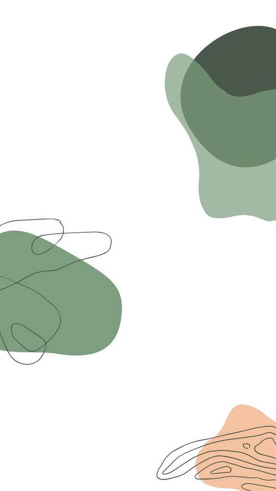 Abstractu Aesthetic ya Kijani na Safi Picha ya Ukuta