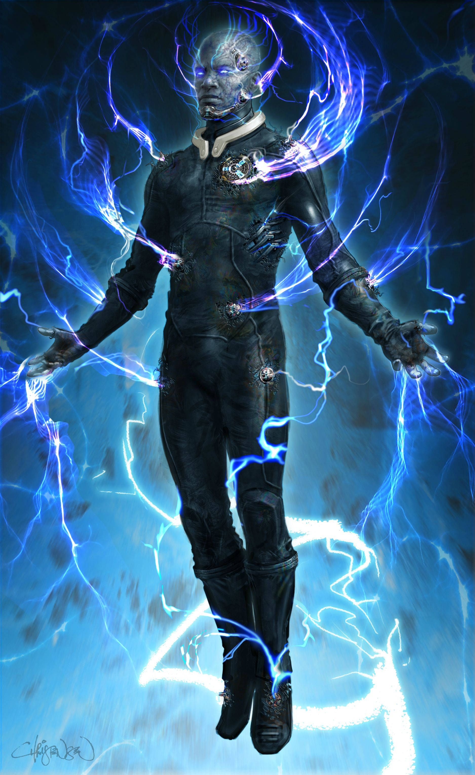 Actor Jamie Foxx as Electro in The Amazing Spider-Man 2 Picha ya Ukuta