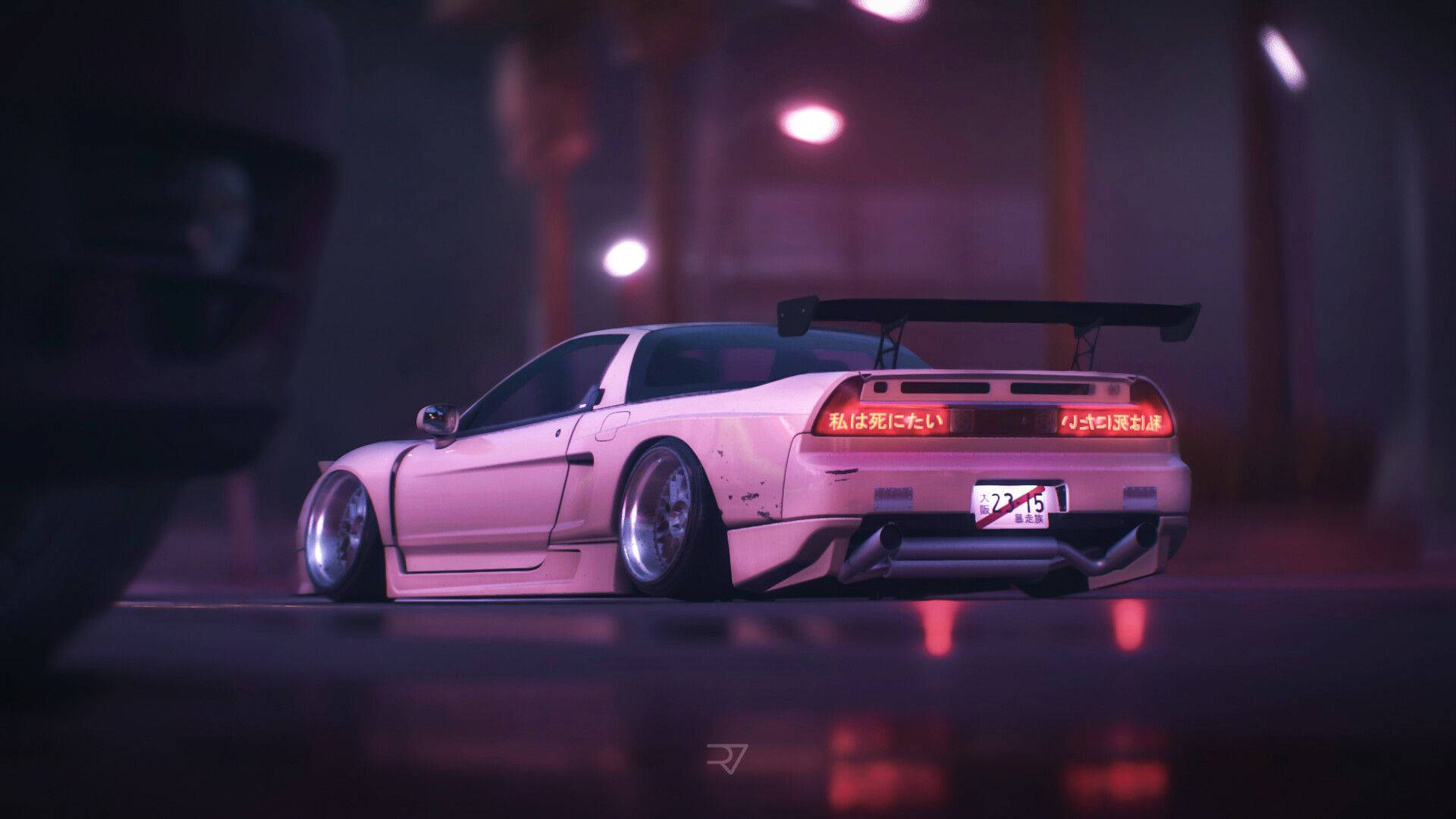 Acura NSX yenye Mandhari ya JDM Picha ya Ukuta