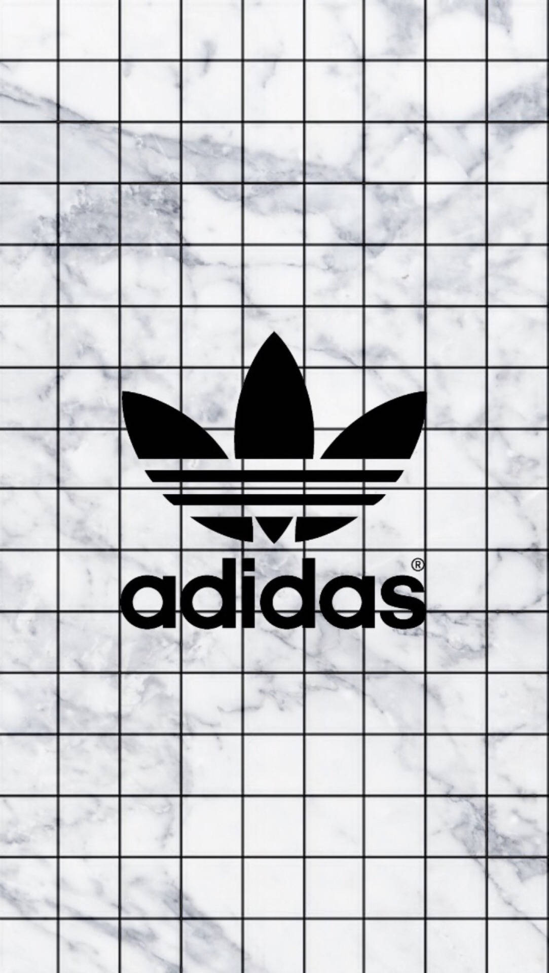 Adidas Logo Aesthetic White Juu Marble Tumblr Picha ya Ukuta