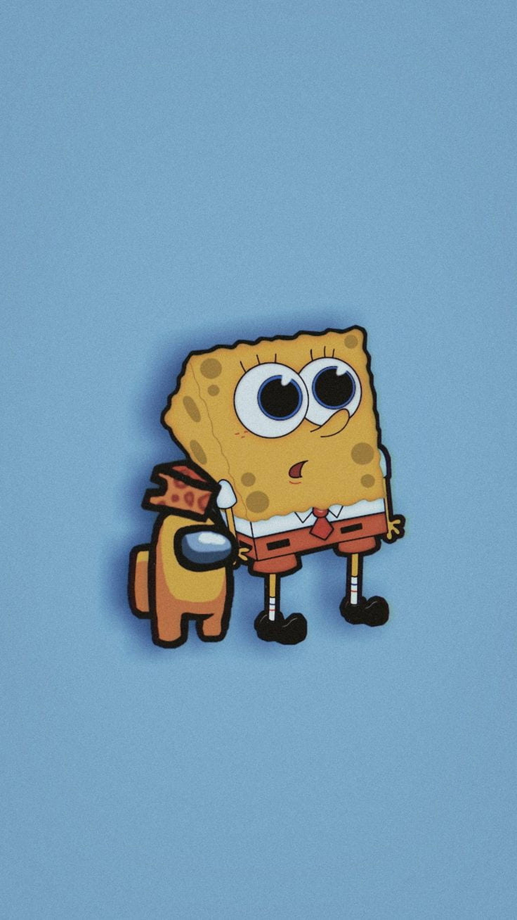 Aesthetic Among US Pamoja na Spongebob Picha ya Ukuta
