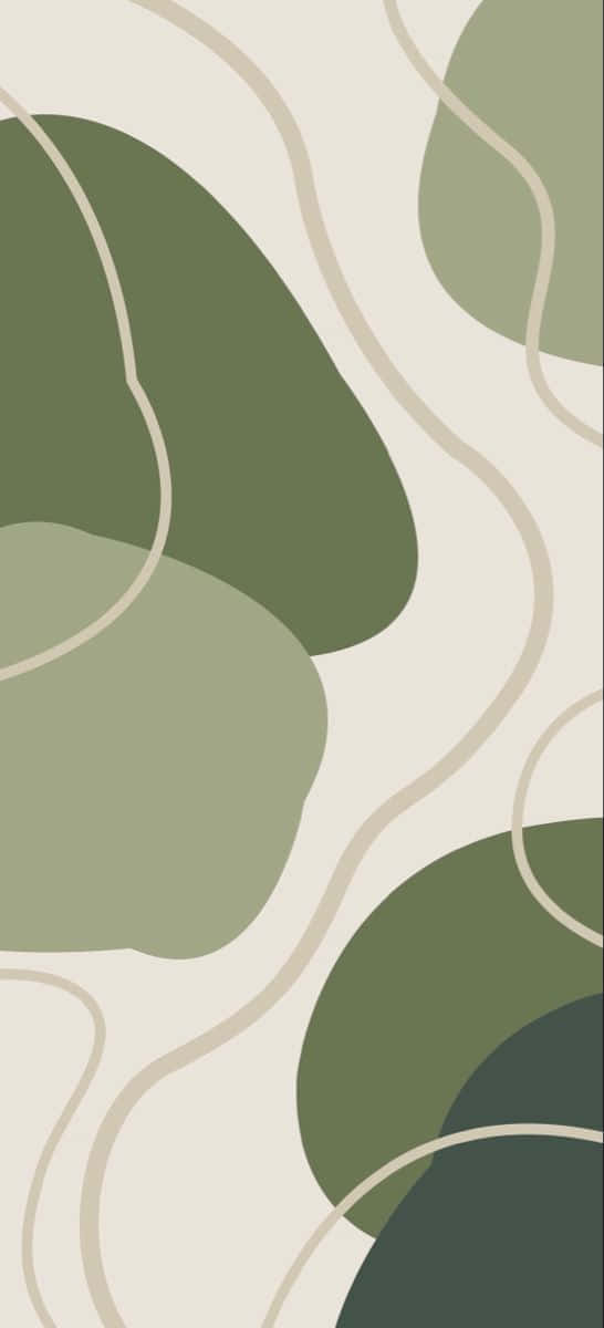 Aesthetic Design In Olive Green Background Picha ya Ukuta