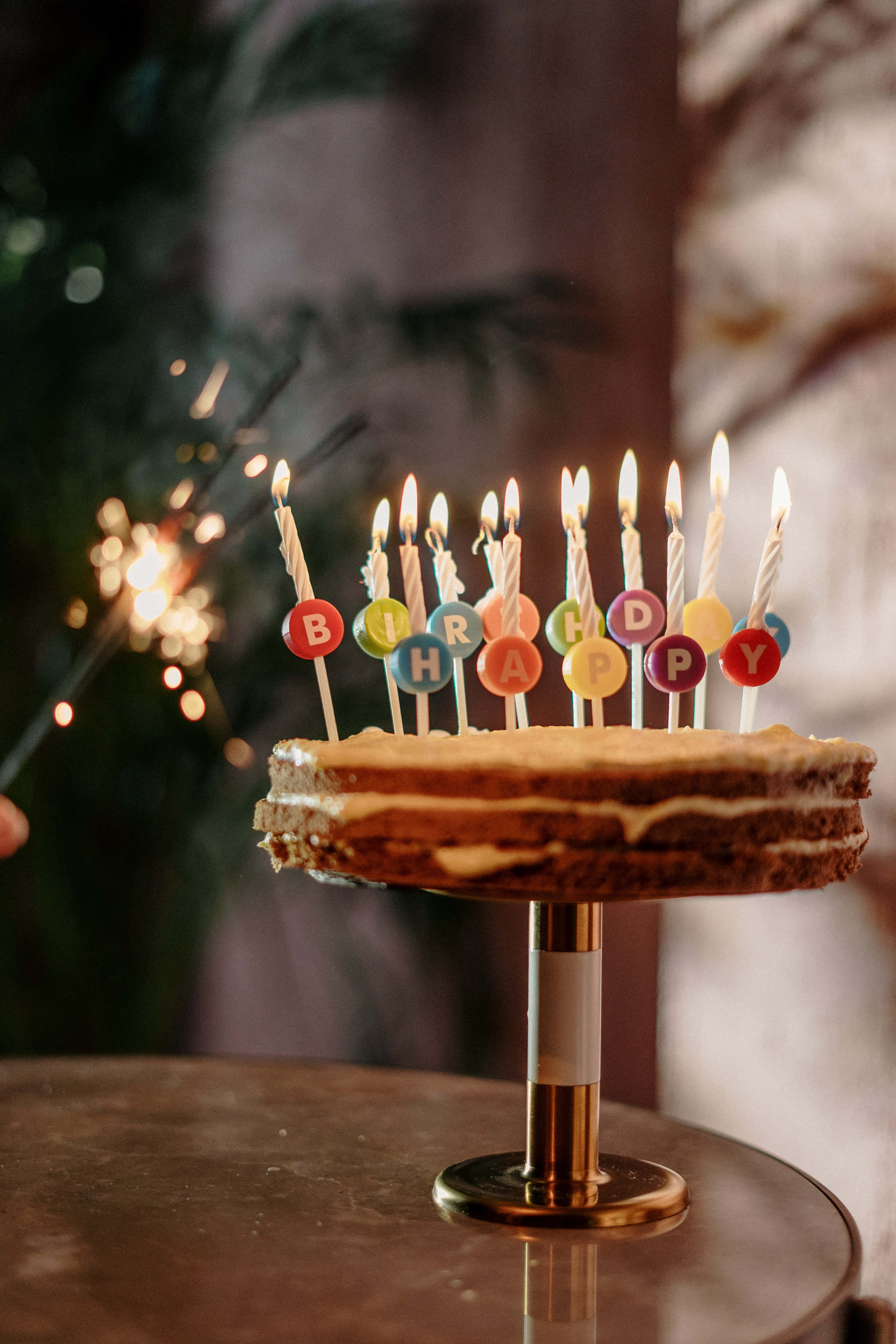 Aesthetic Happy Birthday Cake Picture Picha ya Ukuta