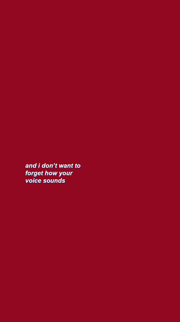 Aesthetic Nyekundu Tumblr Sitaki Kufuta Picha ya Ukuta