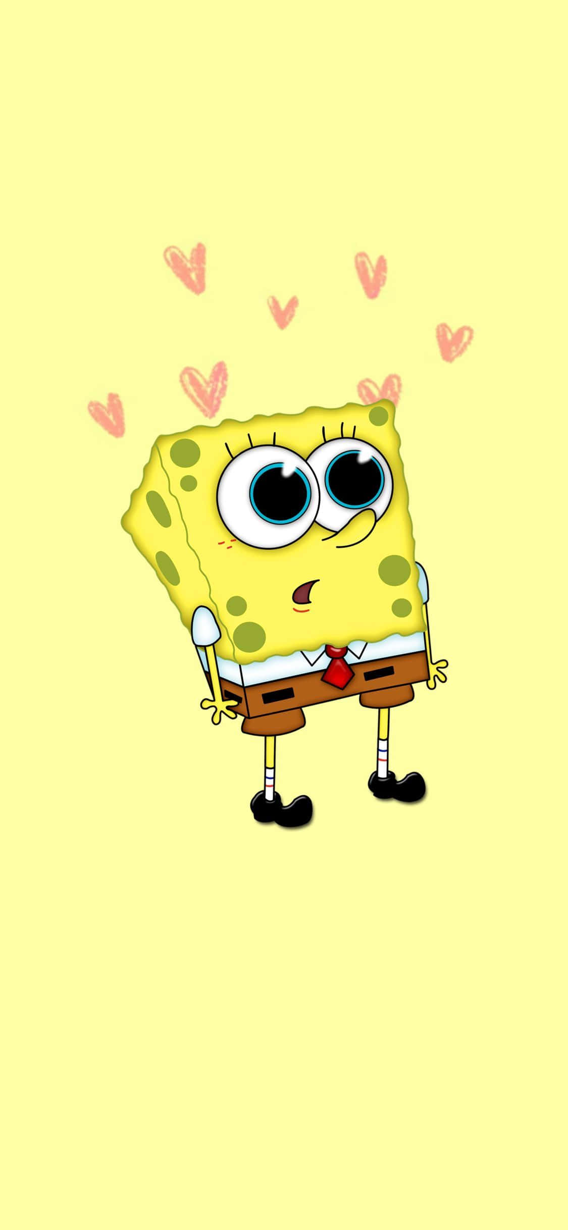 SpongeBob Mazingira na Moyo Mdogo Picha ya Ukuta