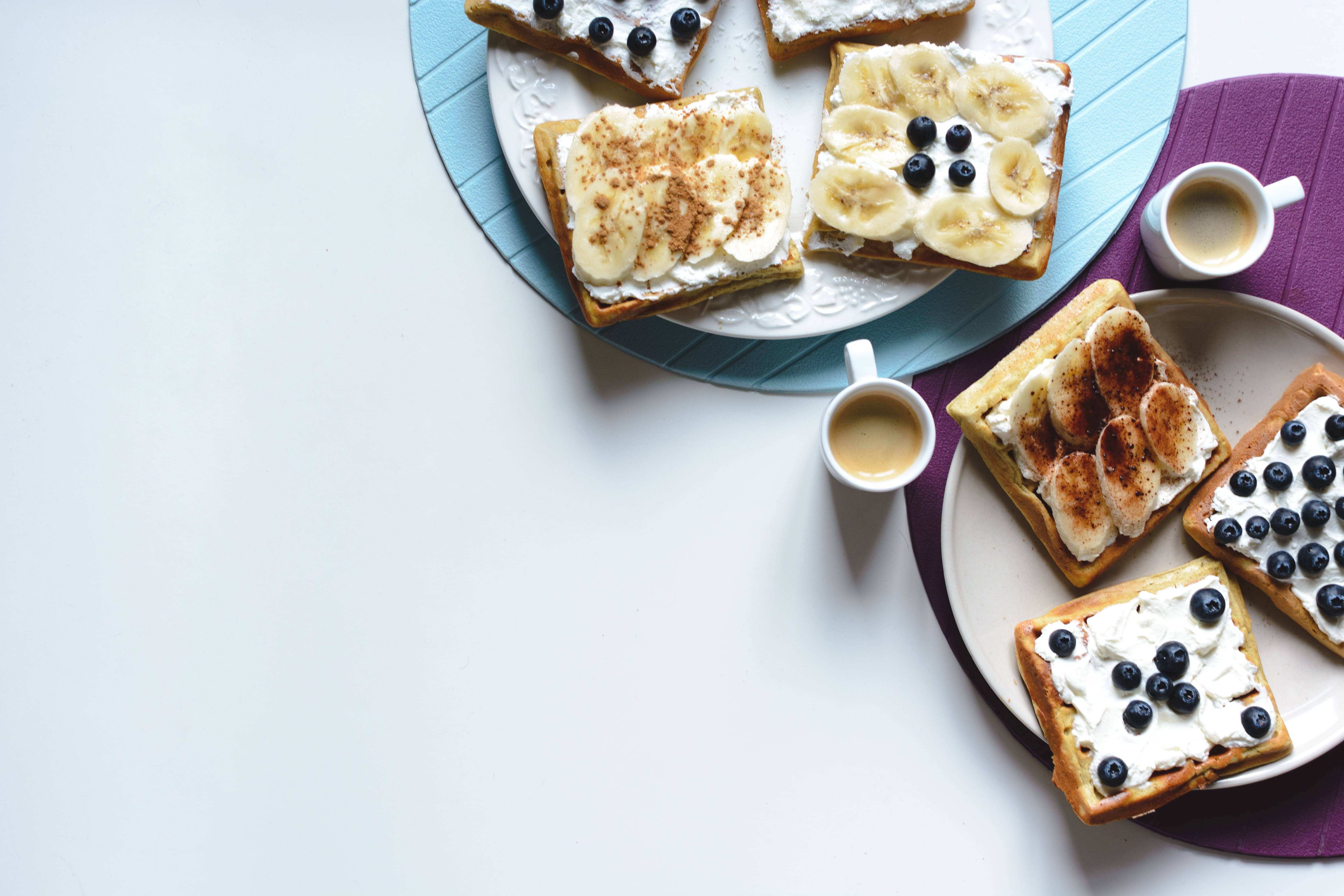 Aesthetic Waffles Flat Lay Picha ya Ukuta