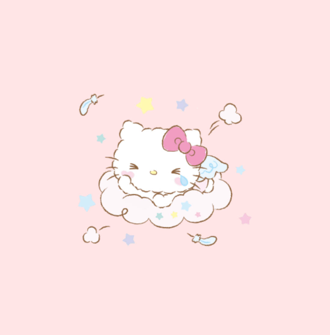 Aesthetic ya Hello Kitty Malaika Anayelia Picha ya Ukuta