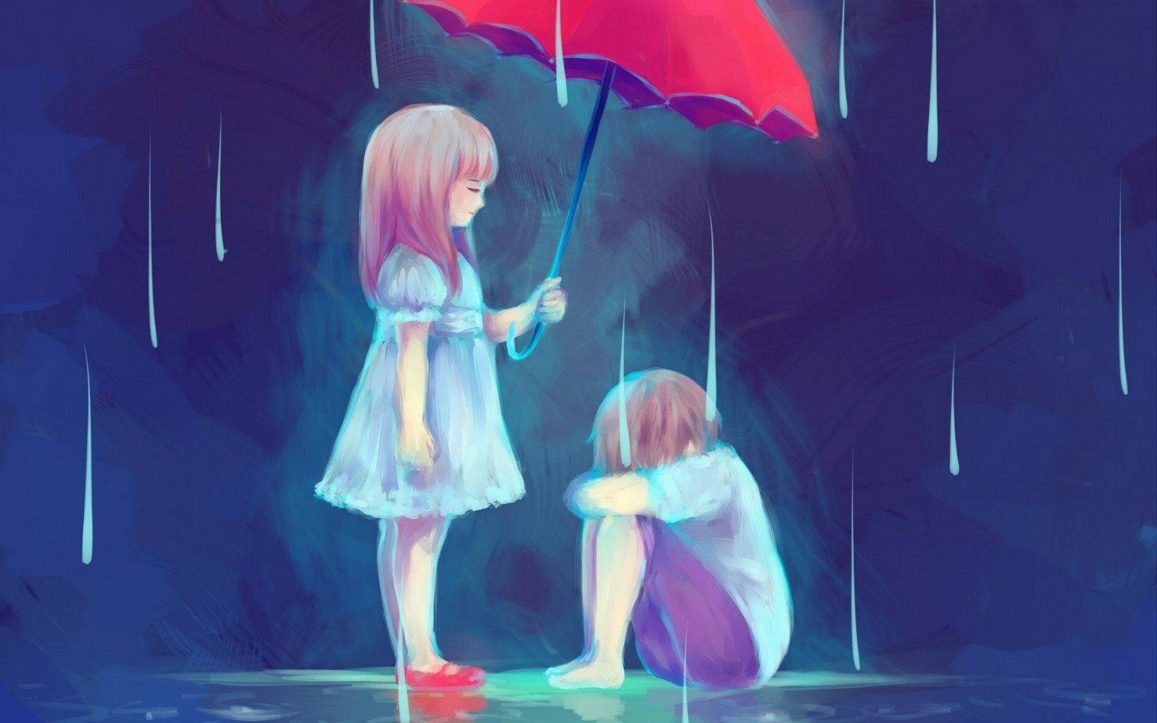 Aesthetic ya Jozi la Anime la Huzuni Picha ya Ukuta