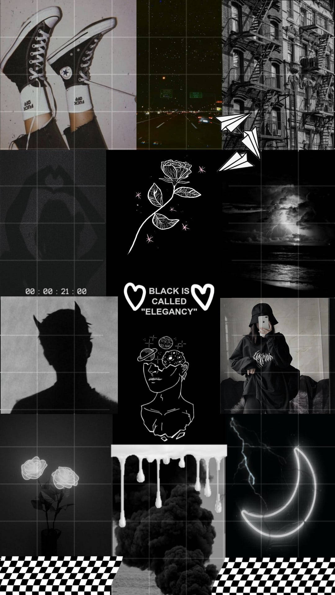 Aesthetic ya Monochrome Alt Picha ya Ukuta