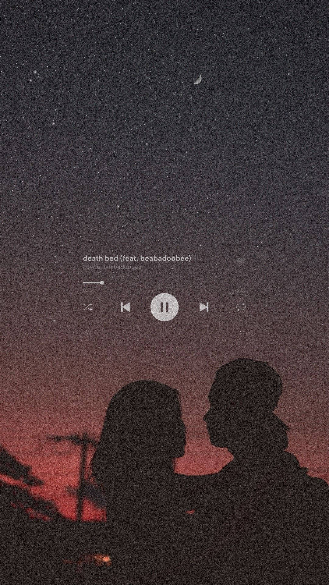 Aesthetic ya Muziki ya Wanandoa Picha ya Ukuta