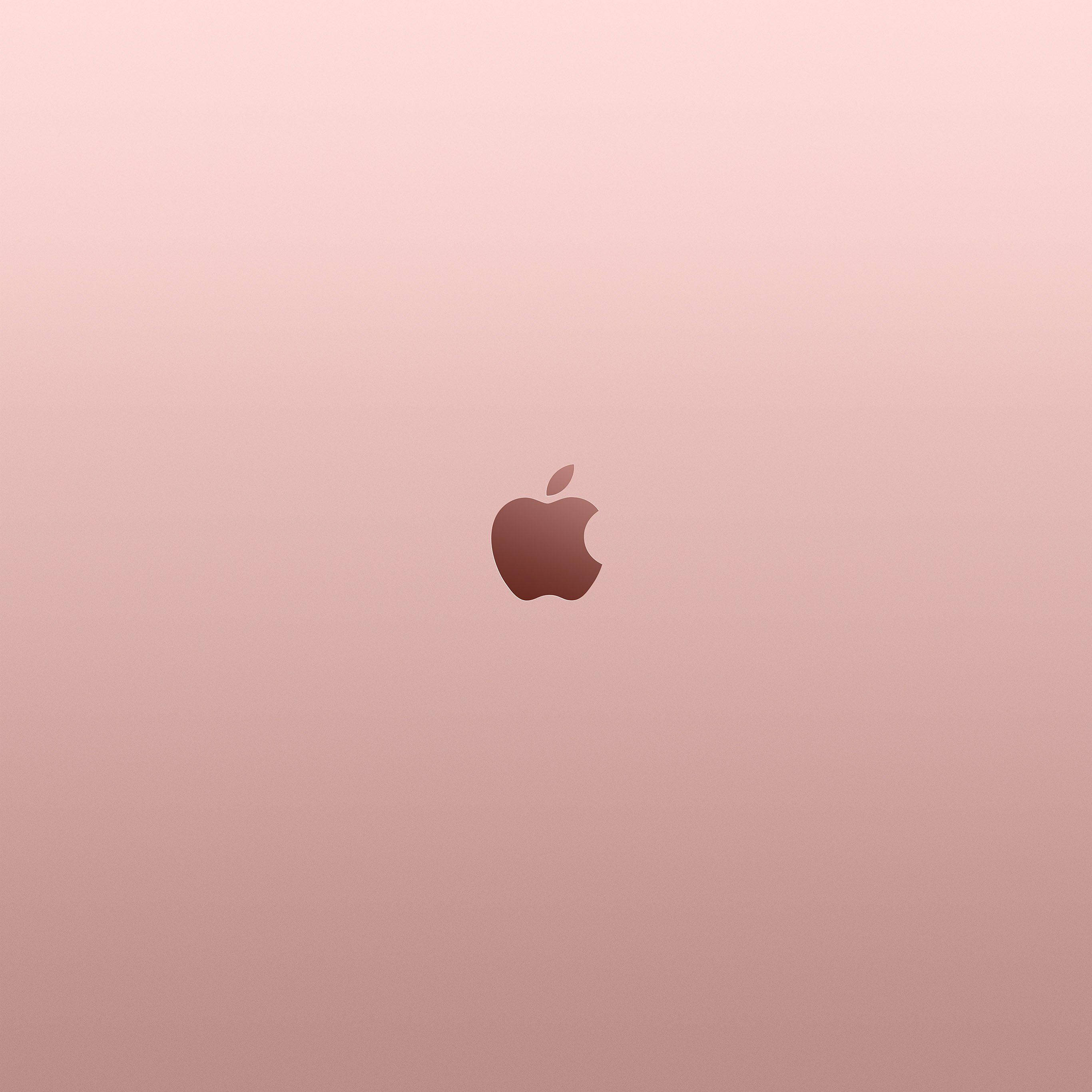 Aesthetic ya Rose Gold ya Apple Logo Picha ya Ukuta