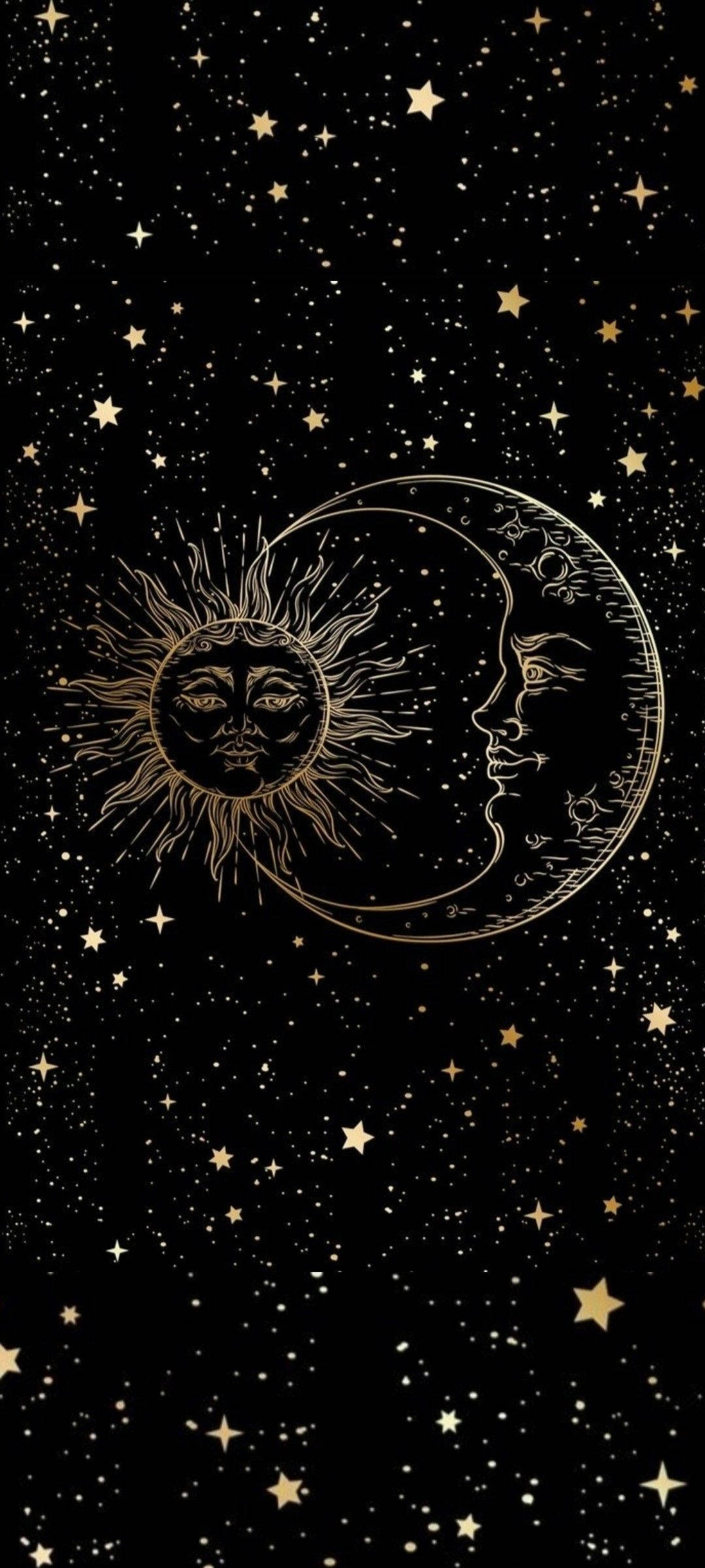 Sun And Moon Aesthetic Picha ya Ukuta