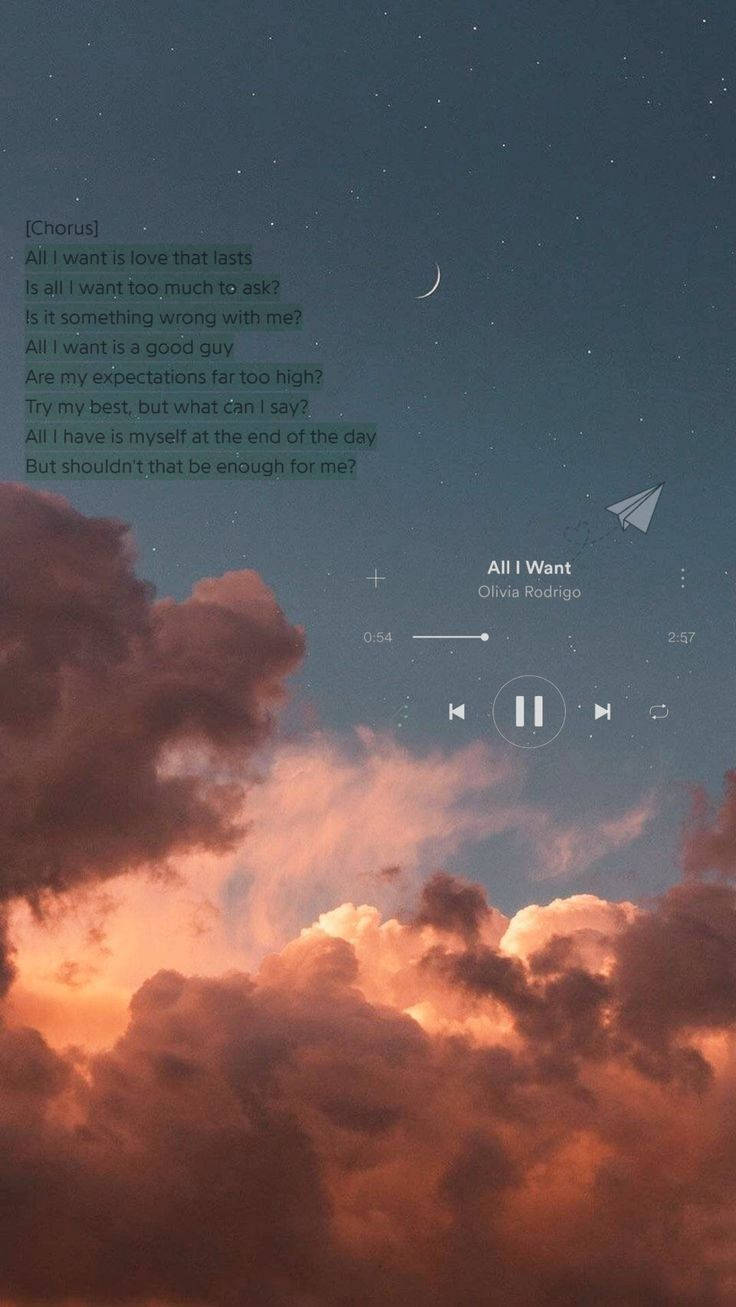 Aesthetics ya Muziki All I Want Picha ya Ukuta