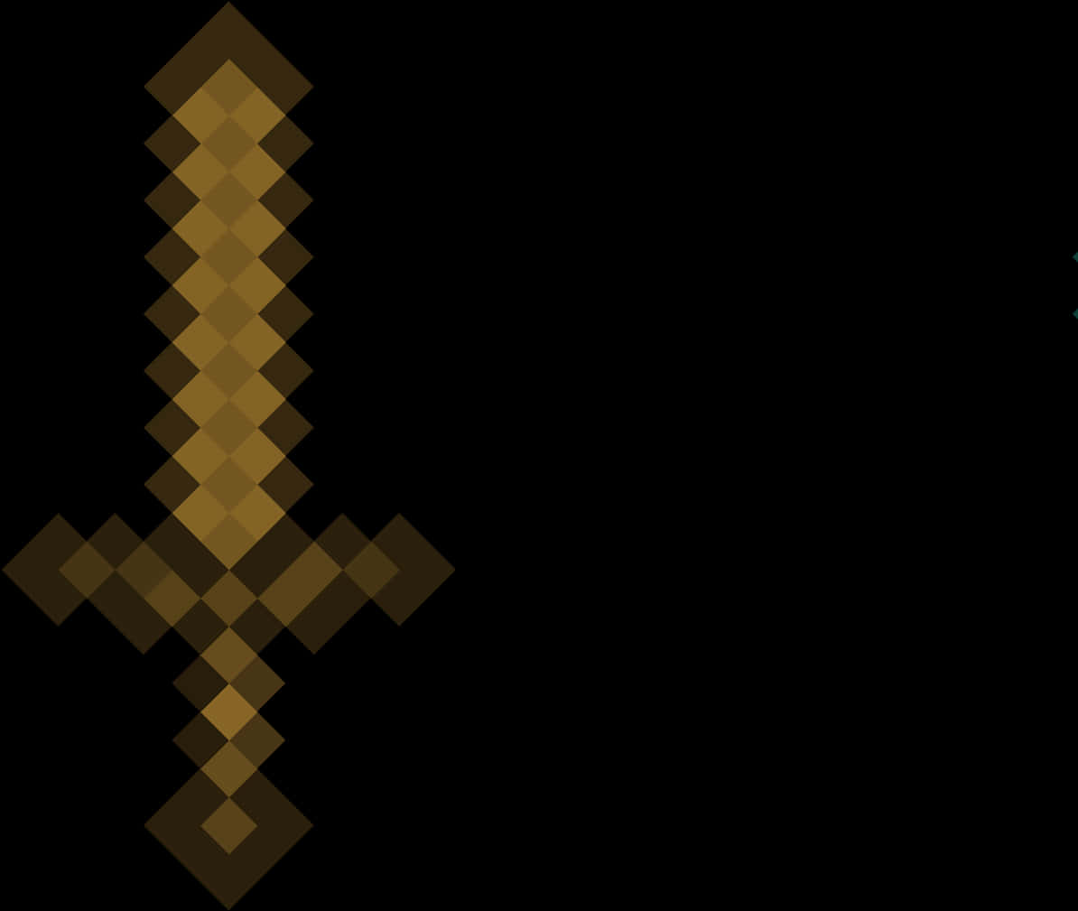 Aikoni ya Upanga wa Dhahabu wa Minecraft Picha ya Ukuta