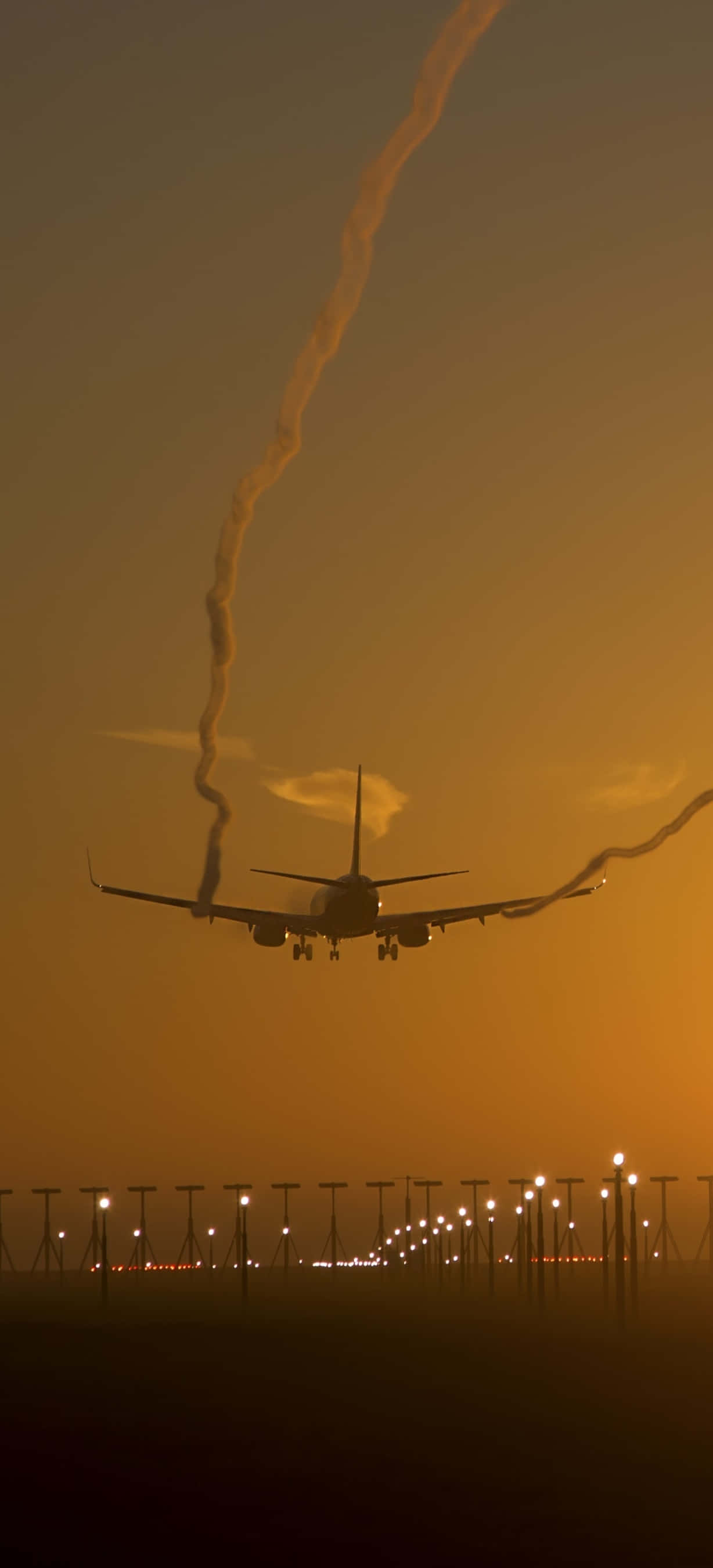 Airplane About To Land Android Plane Background Picha ya Ukuta