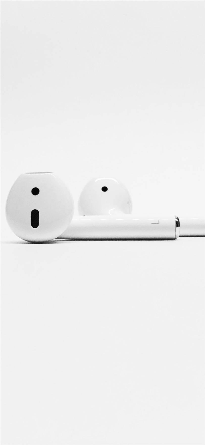 AirPods za iPhone Nyeupe Picha ya Ukuta