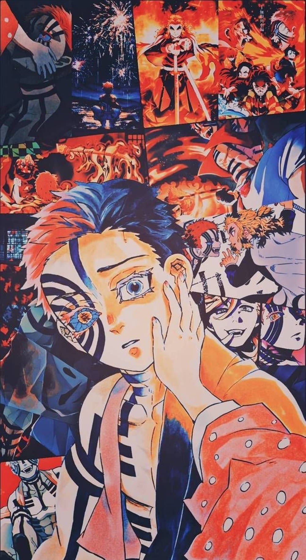 Akaza na Hakuji Soyama wa Demon Slayer Picha ya Ukuta
