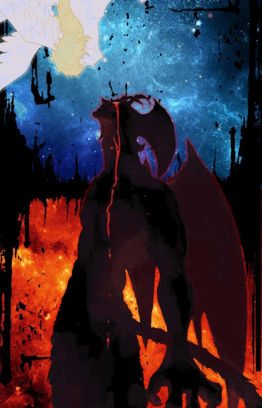 Akira Fudo anajifunza ukweli wa utambulisho wake katika Devilman Crybaby Picha ya Ukuta