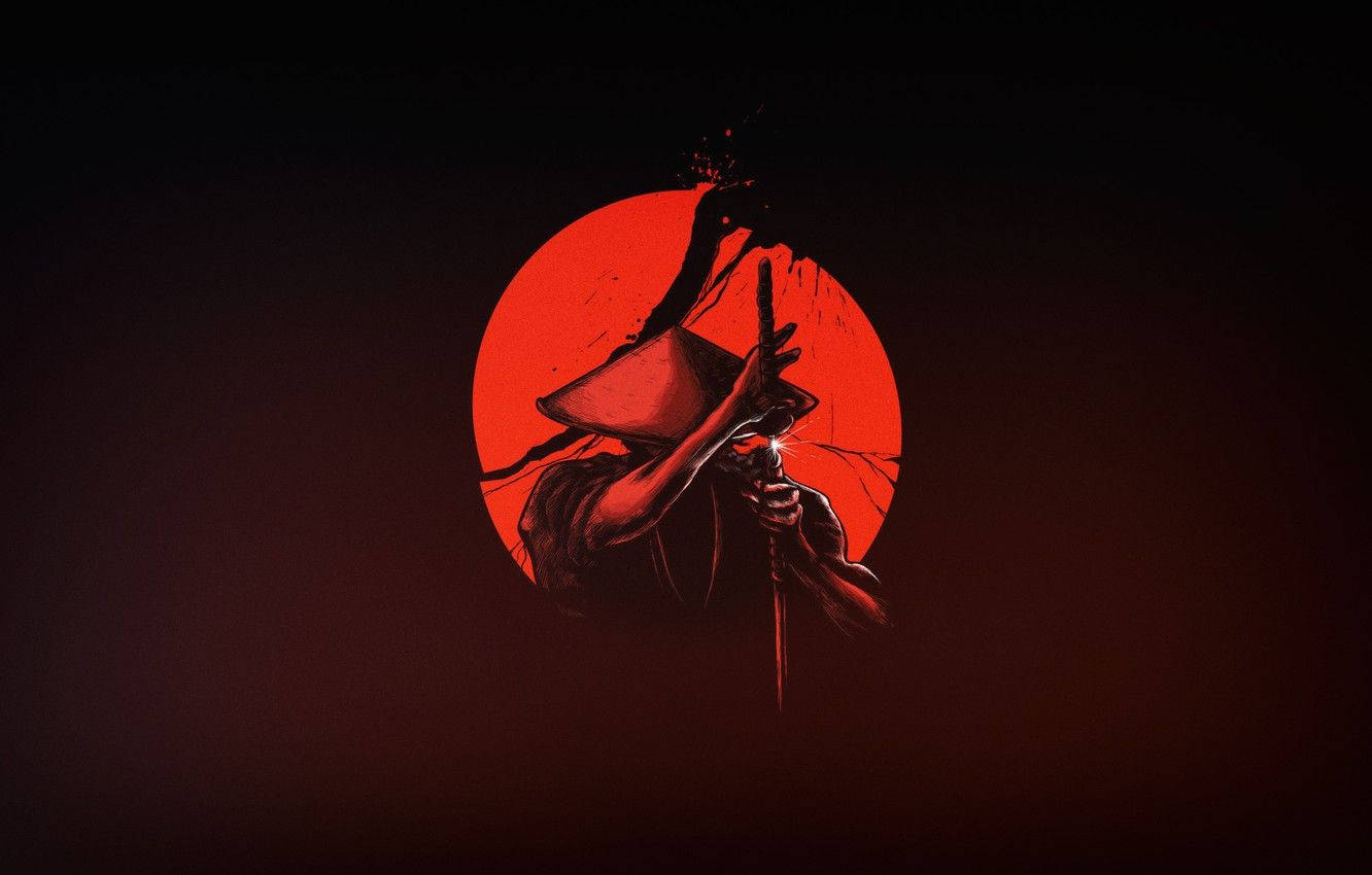Ala ya Samurai wa Kijapani ya Kukata Katana Picha ya Ukuta