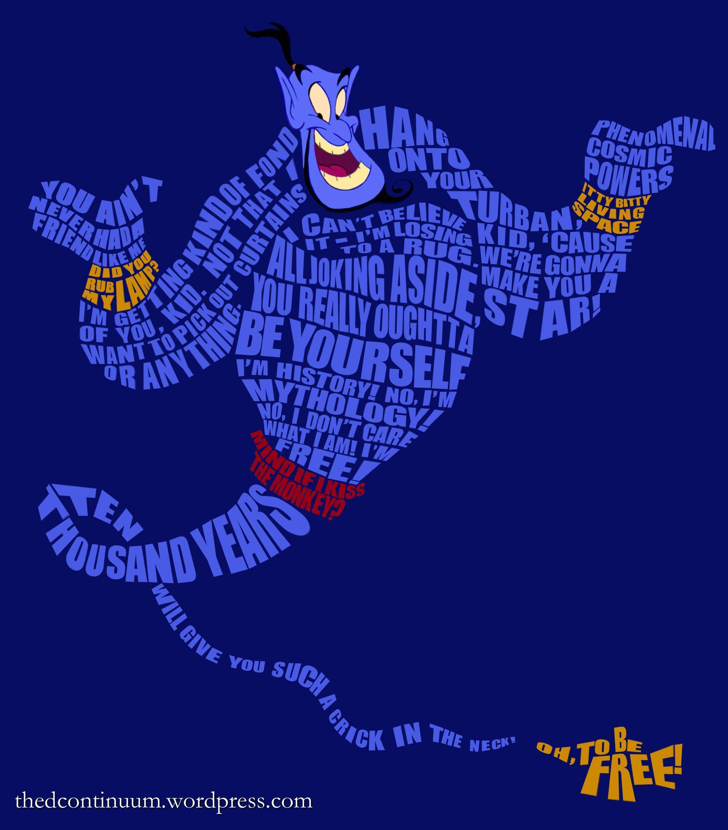 Aladdin's Blue Genie Picha ya Ukuta