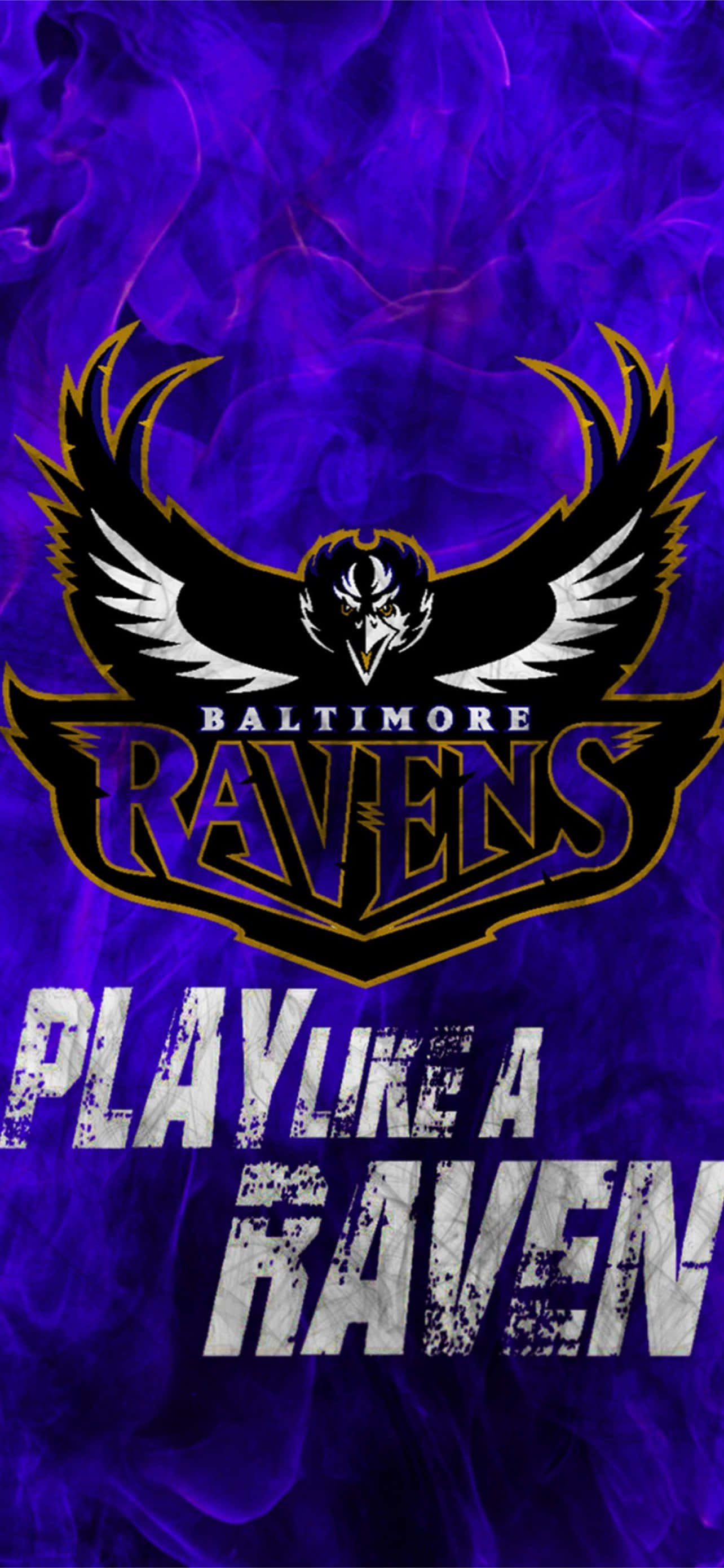 Alama rasmi ya Baltimore Ravens, inayowakilisha historia na utamaduni wa kusisimua wa football Picha ya Ukuta