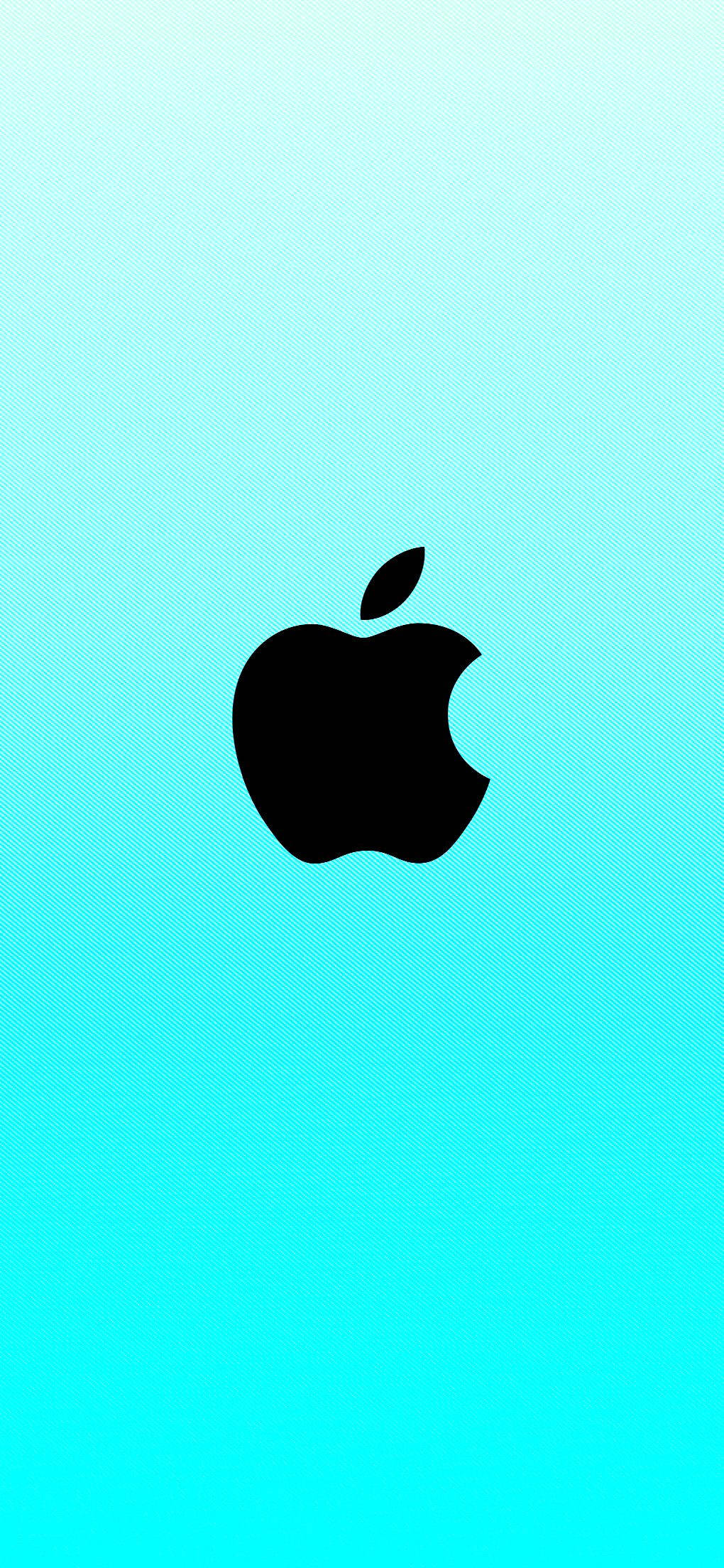 Alama ya Apple ya Cyan Bluu Picha ya Ukuta